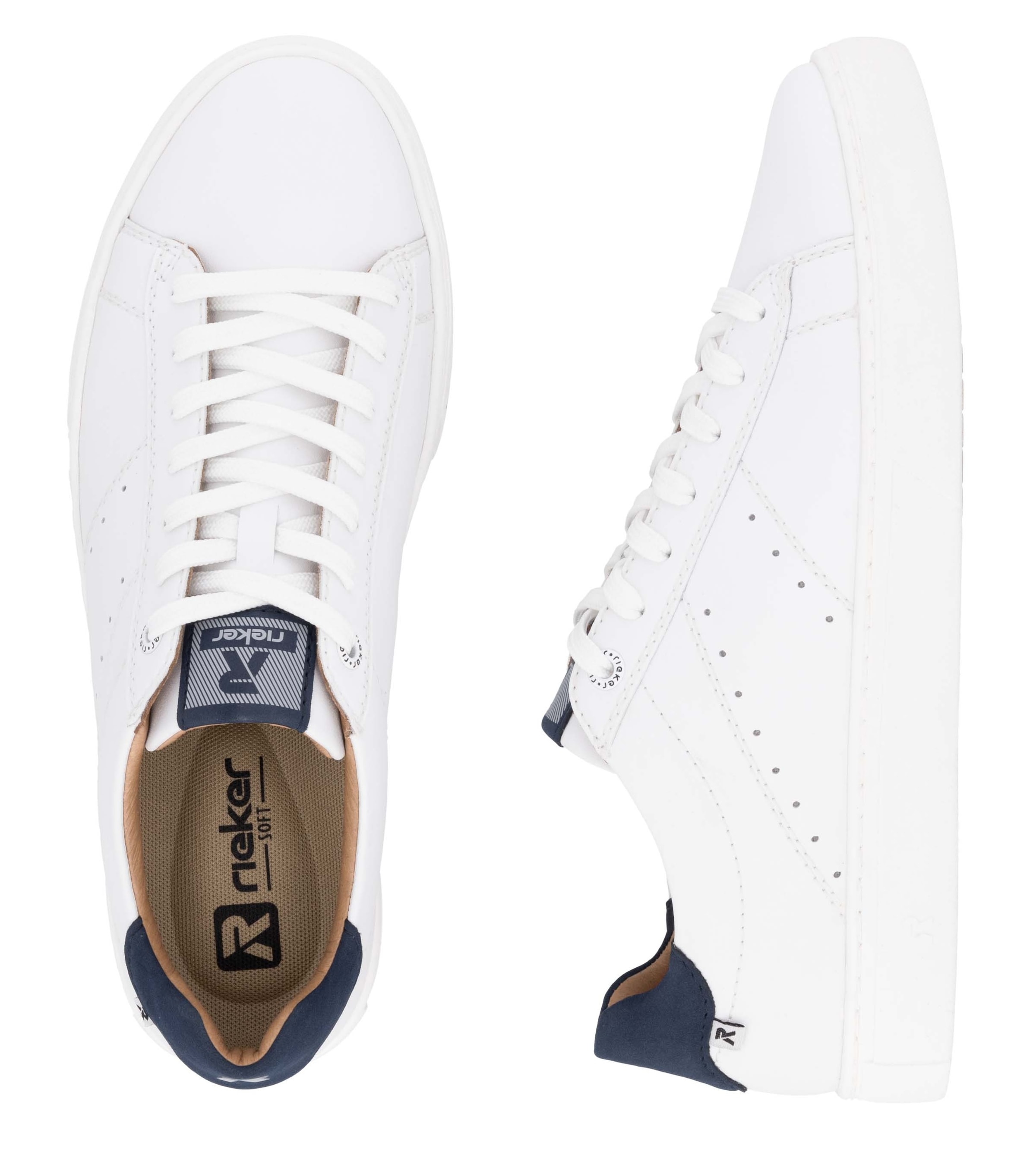 RIEKER Sport Sneakers  mit Leder-Innenfutter, Freizeitschuh, Halbschuh, Schnürschuh