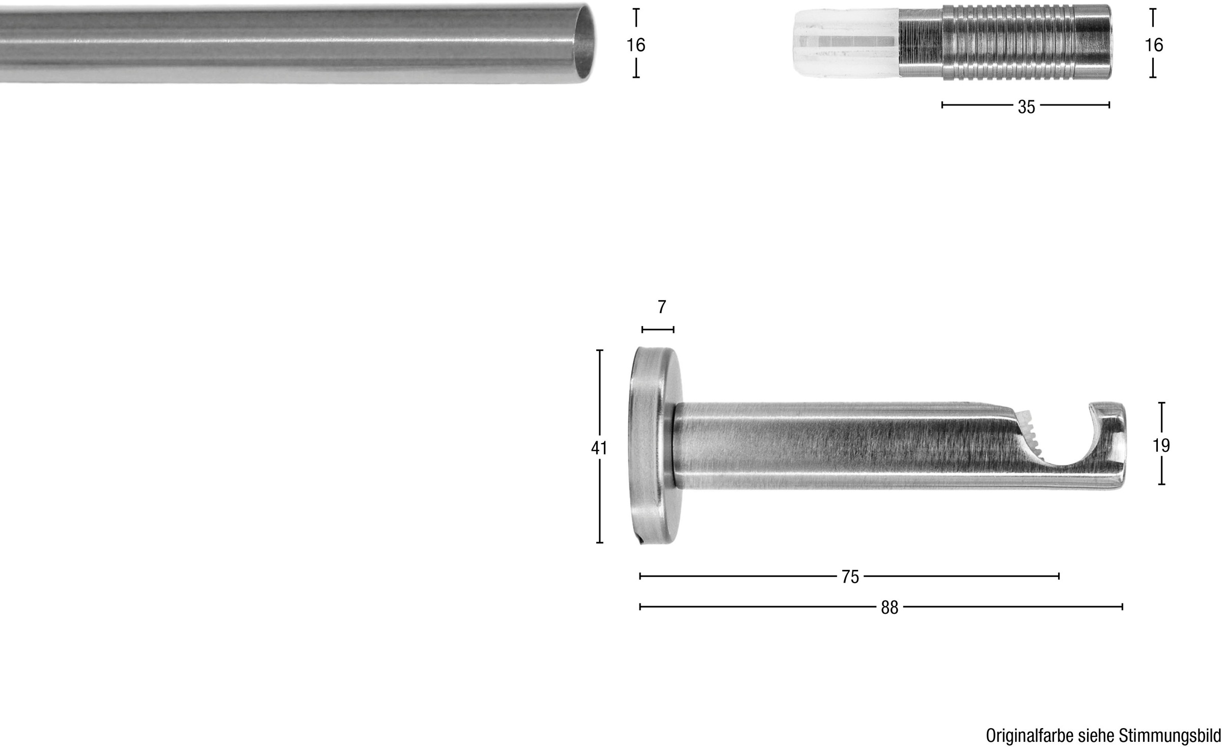 GARESA Gardinenstange »Alana« 1 läufig-läufig