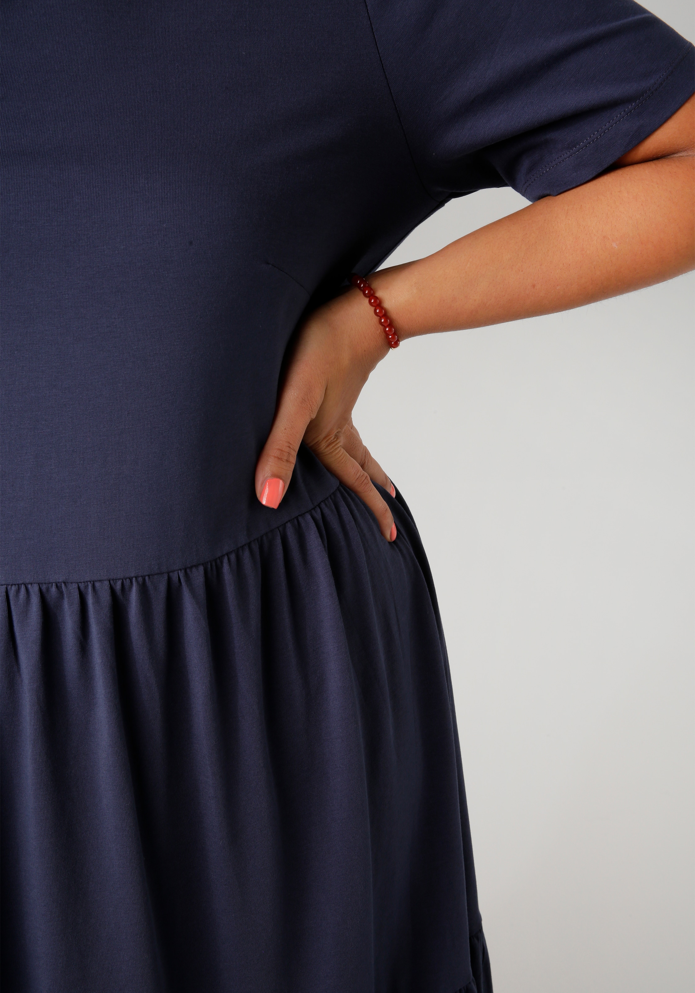 Aniston PLUS Sommerkleid, aus elastischer Jersey-Qualität