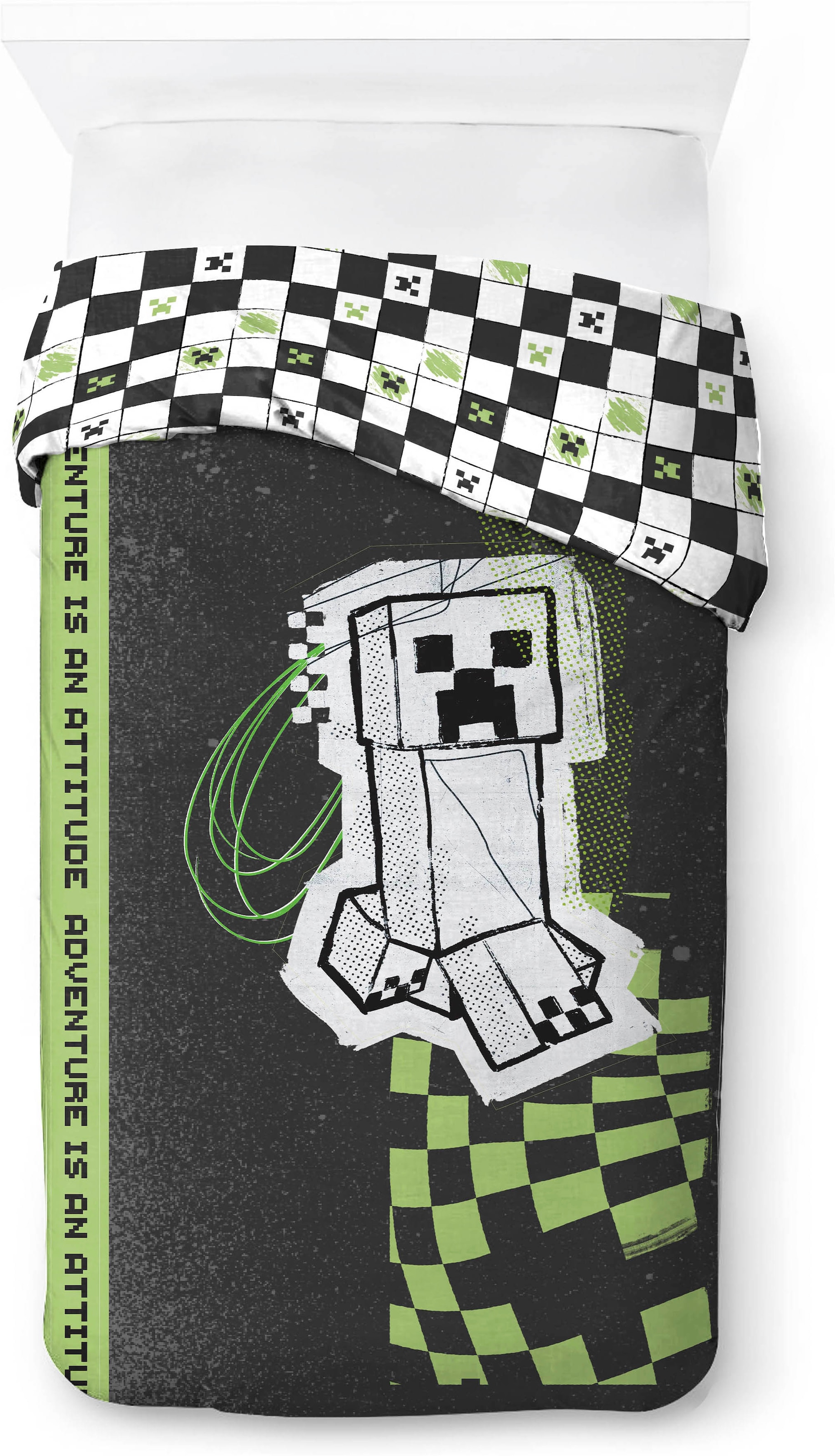Minecraft Linge de lit pour enfants »Minecraft Doodle Skate« 2 100% coton