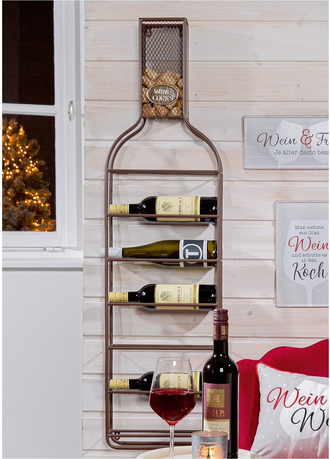 GILDE Étagère à vin »Weinregal Flasche Cork«