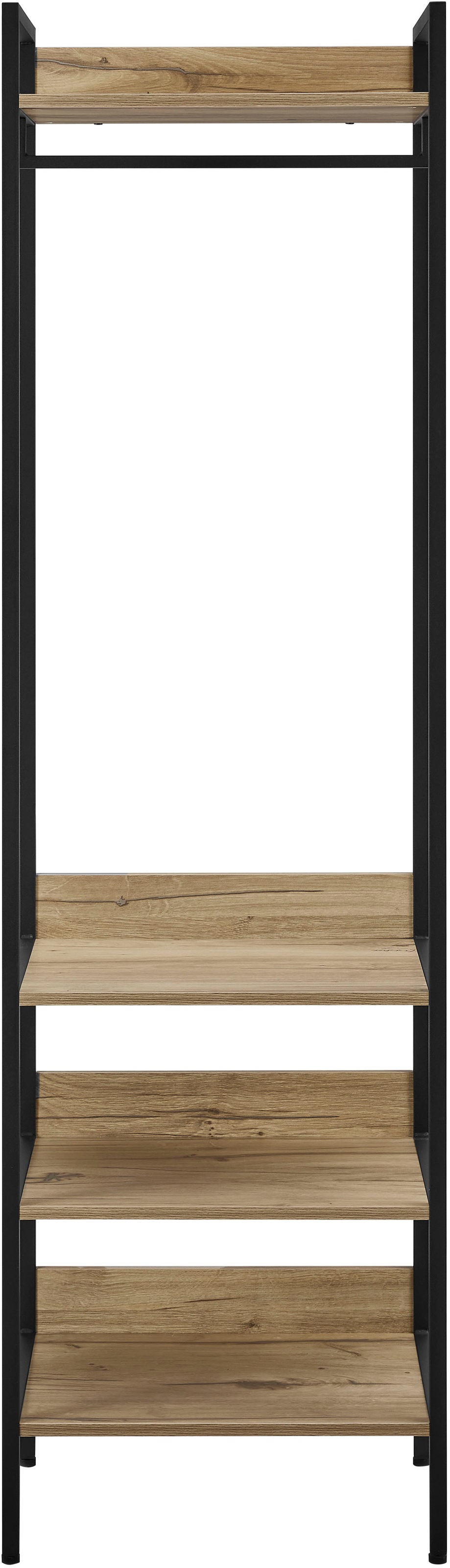 GOODproduct Garderobenschrank »Tayler« pflegeleichte Melaminoberfläche, Metallgestell, natürliche ABS-Kanten