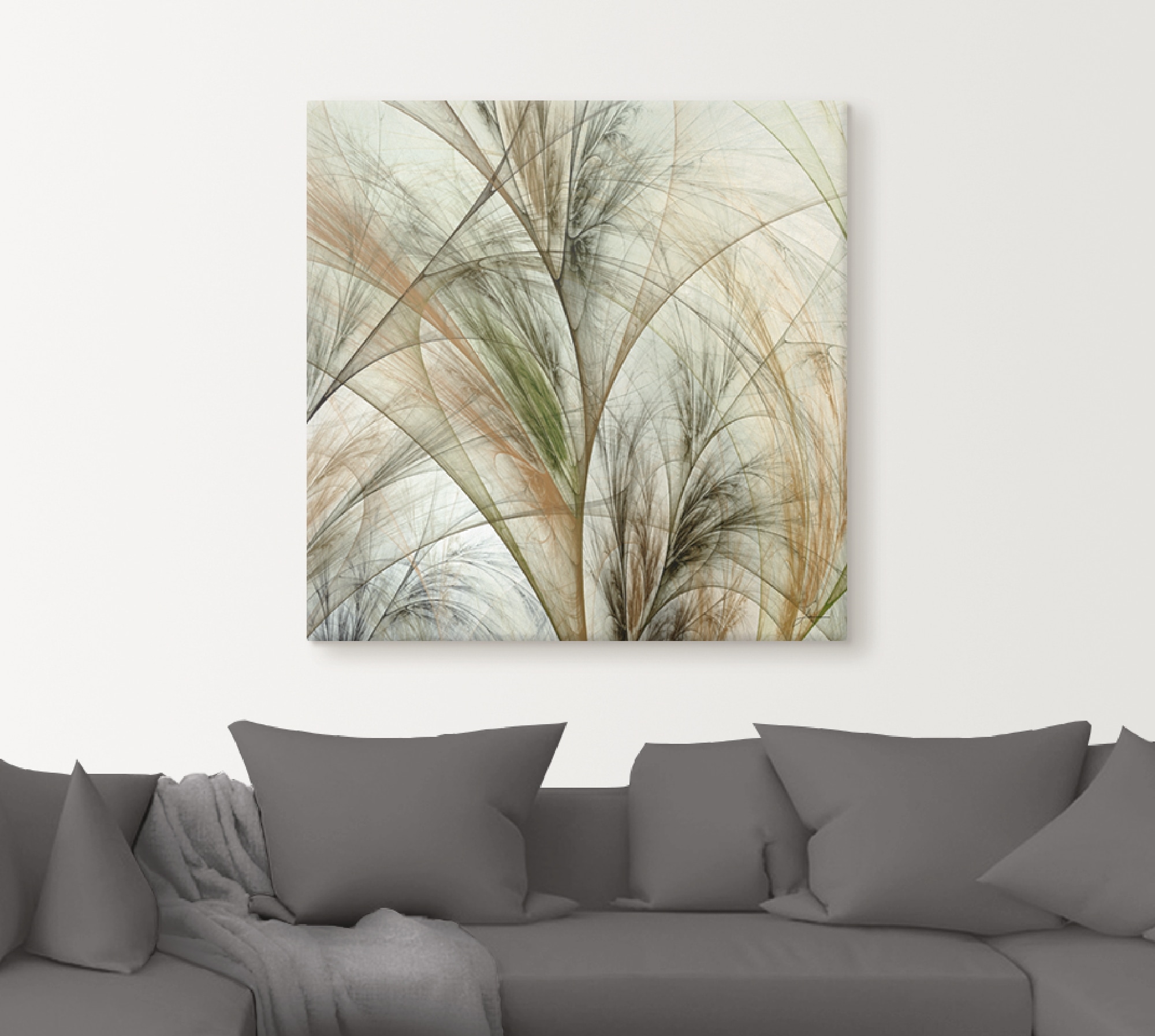 Artland Wandbild »Fraktales Gras IV«, Gräser, (1 St.), als Leinwandbild, Poster in verschied. Grössen