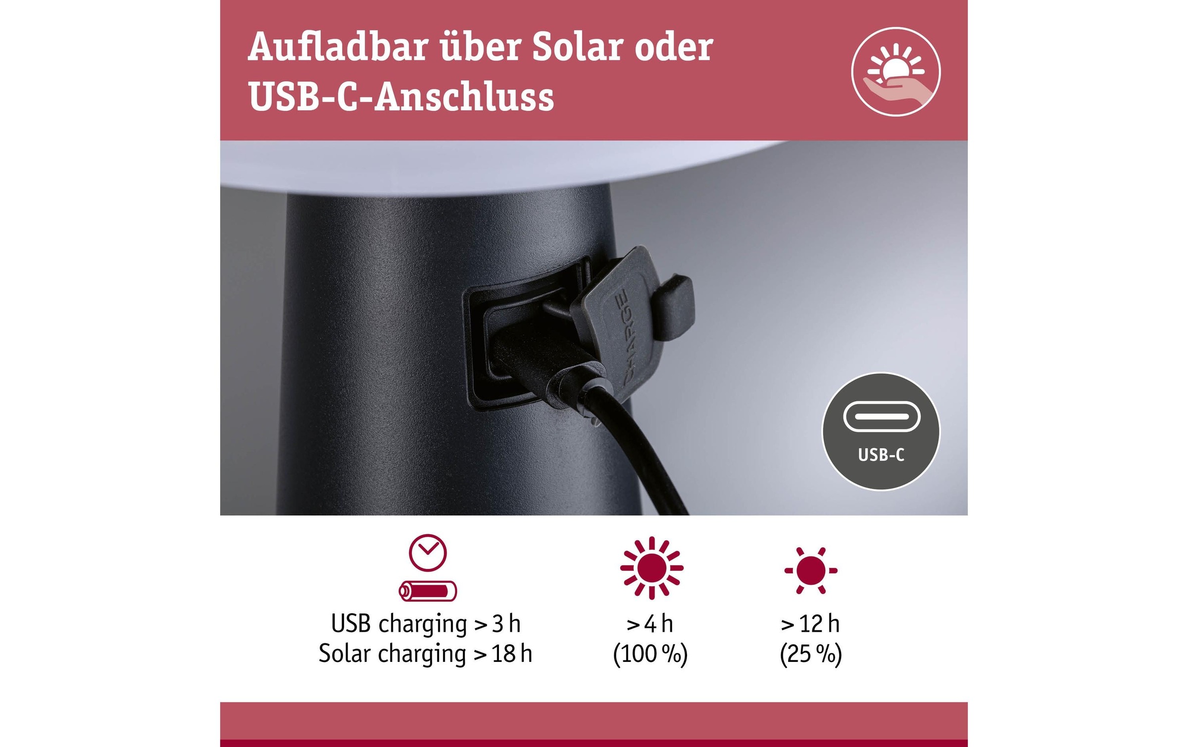 Paulmann Tischleuchte »Solar LED Ilanga«