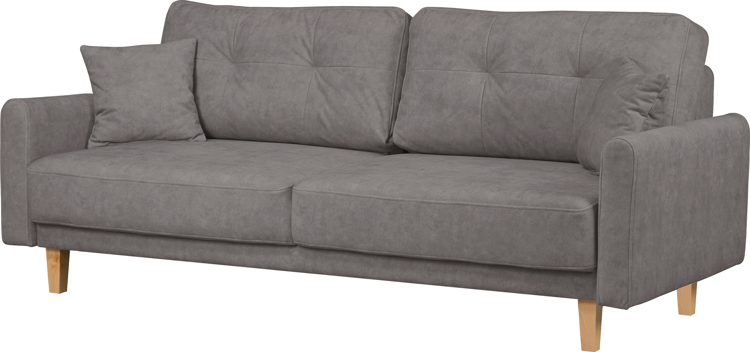 Home affaire 3-Sitzer »TRIPLO optionale Schlafsofa mit Bettkasten, Masse B/T/H: 215/100/89 cm«, Wahlweise Bettfunktion - Liegefläche 145x191 cm, Rücken-, Zierkissen