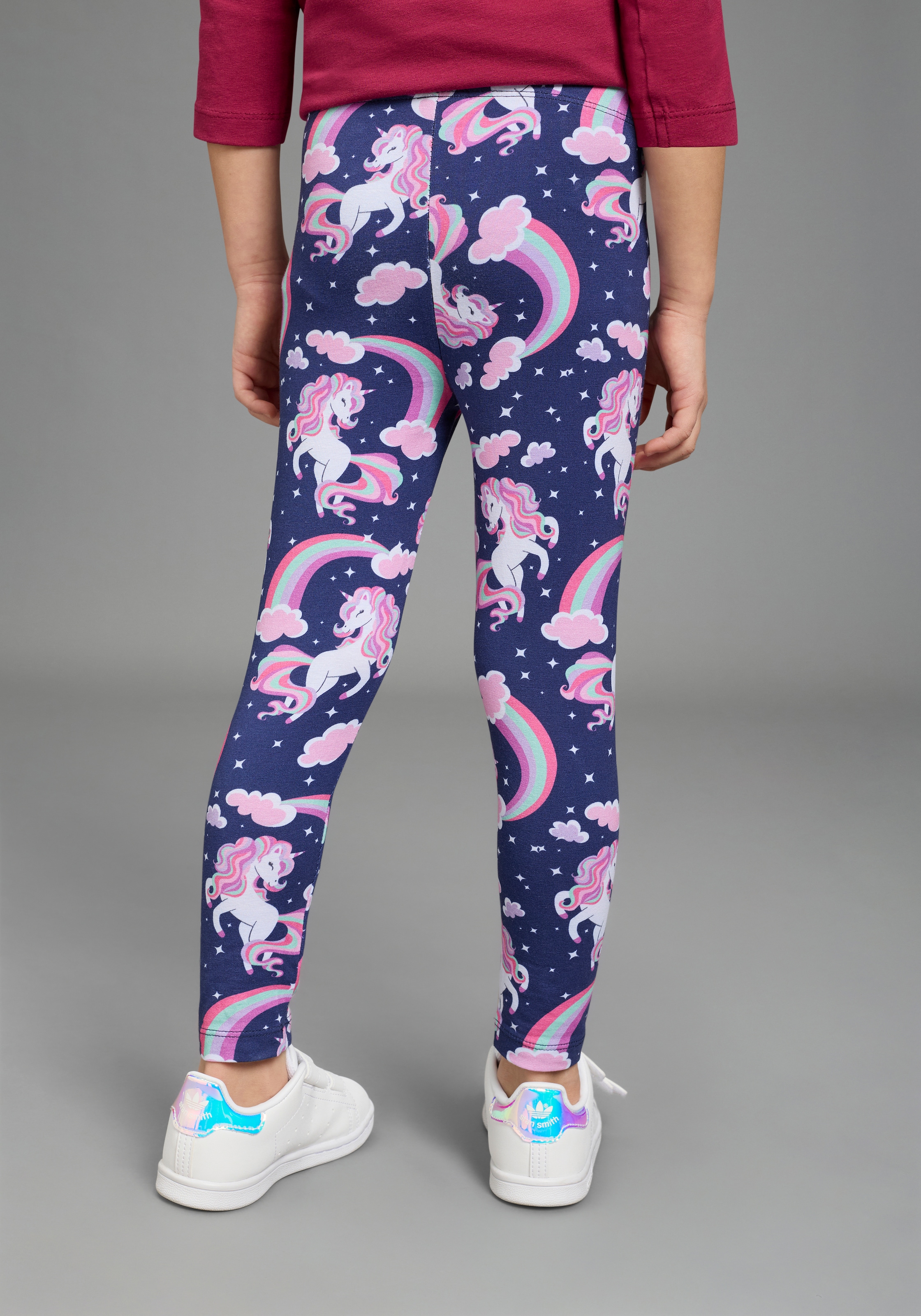 KIDSWORLD Leggings »2er Pack Leggings mit Einhorn-Muster«  für Mädchen, extra-enge Beinform, mit Gummizug am Bund