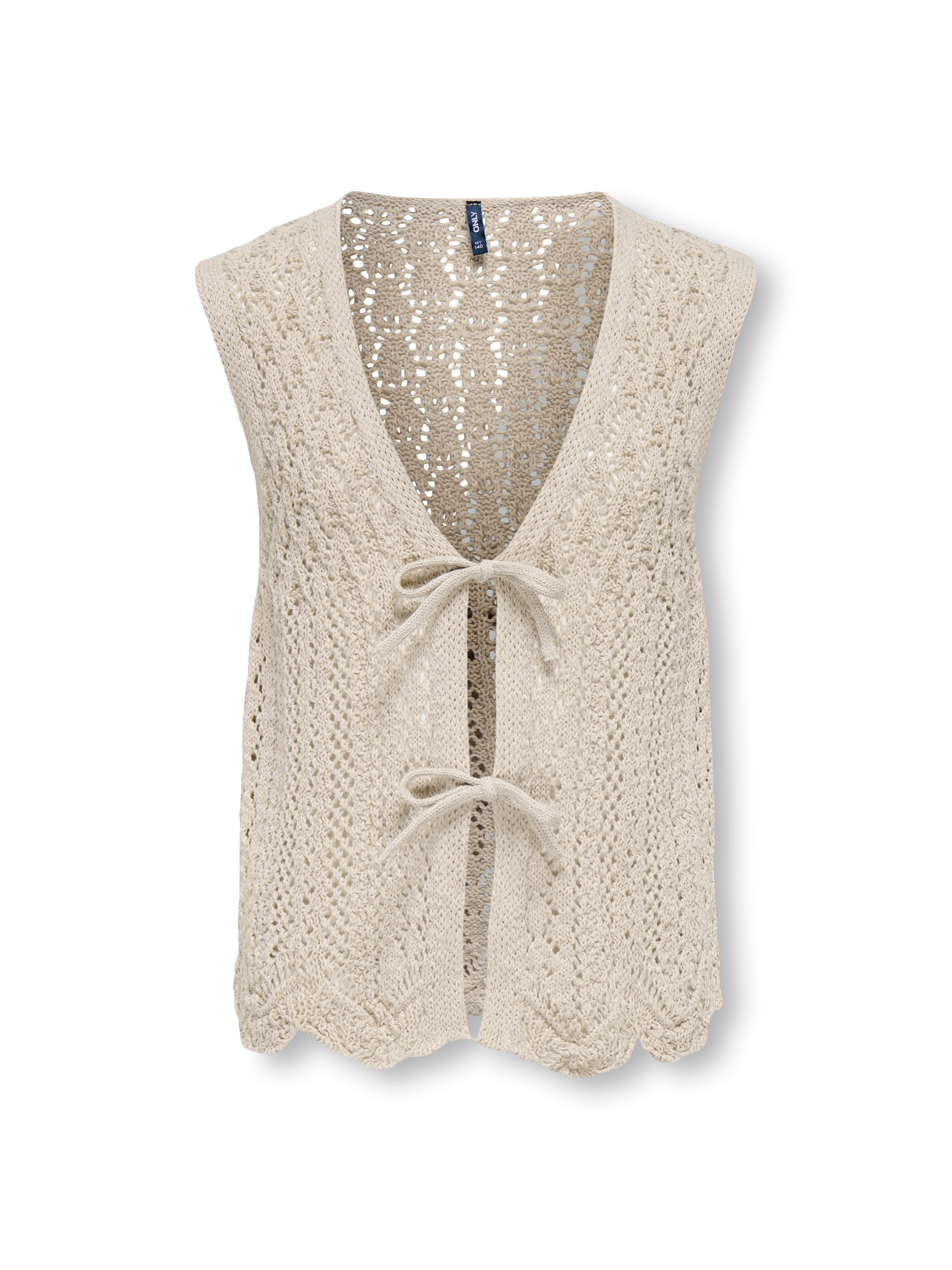 KIDS ONLY Ajourstrickjacke »KOGNOLA LIFE SL TOP KNT« ärmellos, Ajourmuster