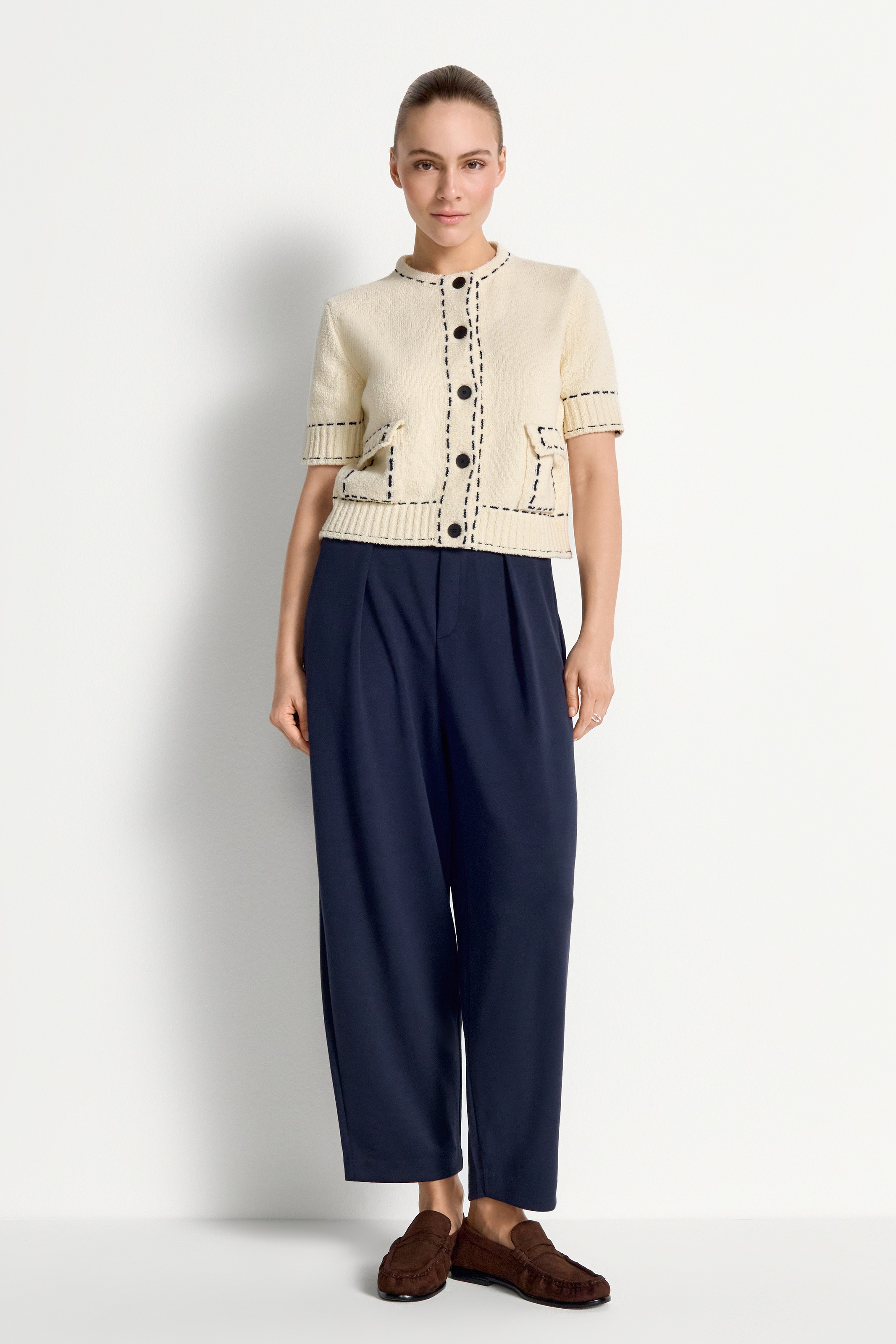 RICHROYAL Pantalon à pinces  im Barrel-Fit