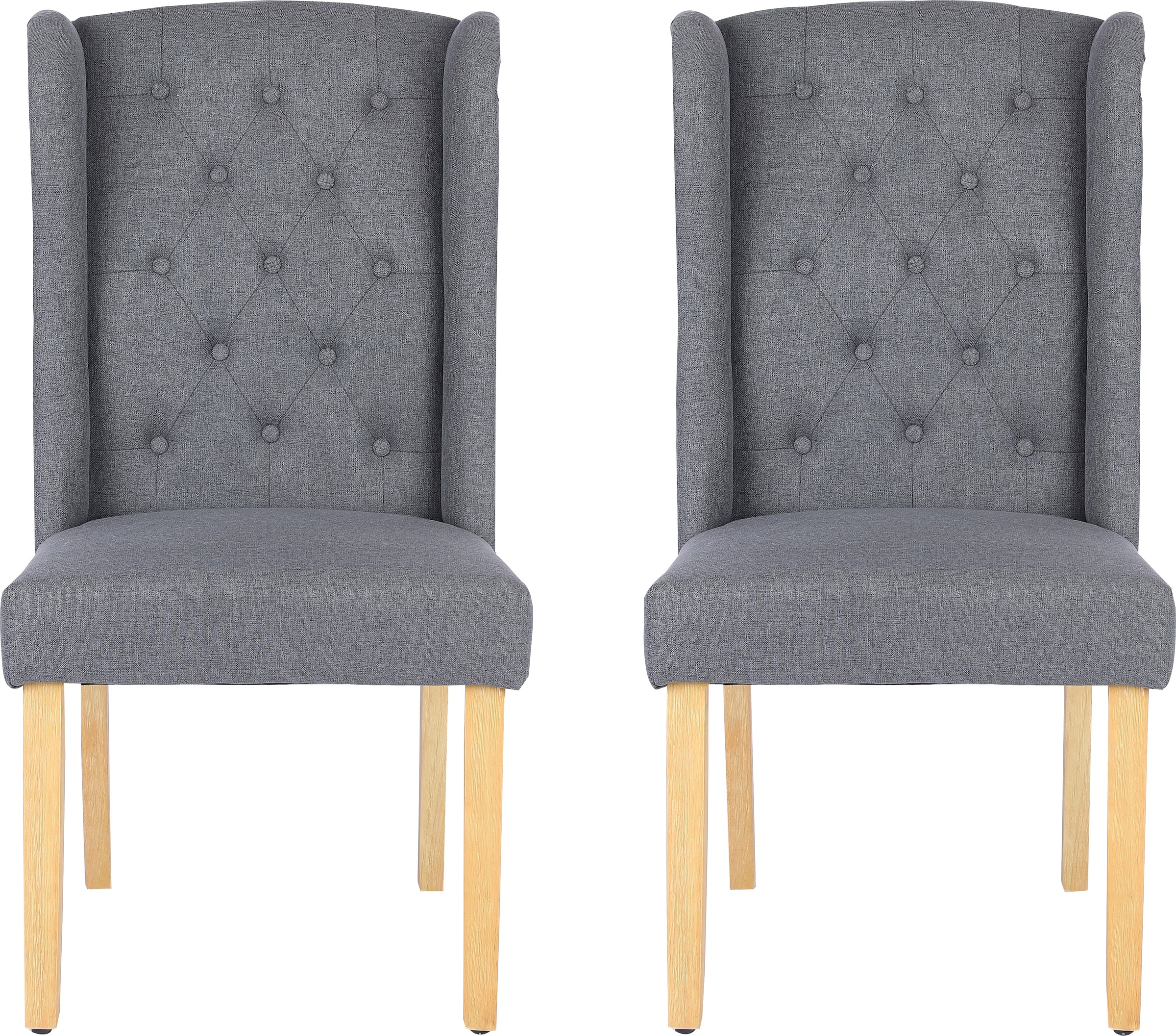 Home affaire Esszimmerstuhl »Liao, TOPSELLER!, OTTOs Choice, 2er-Set« (Set) pflegeleichter Webstoff Bezug, Knopfheftung, Sitzhöhe ca. 50 cm