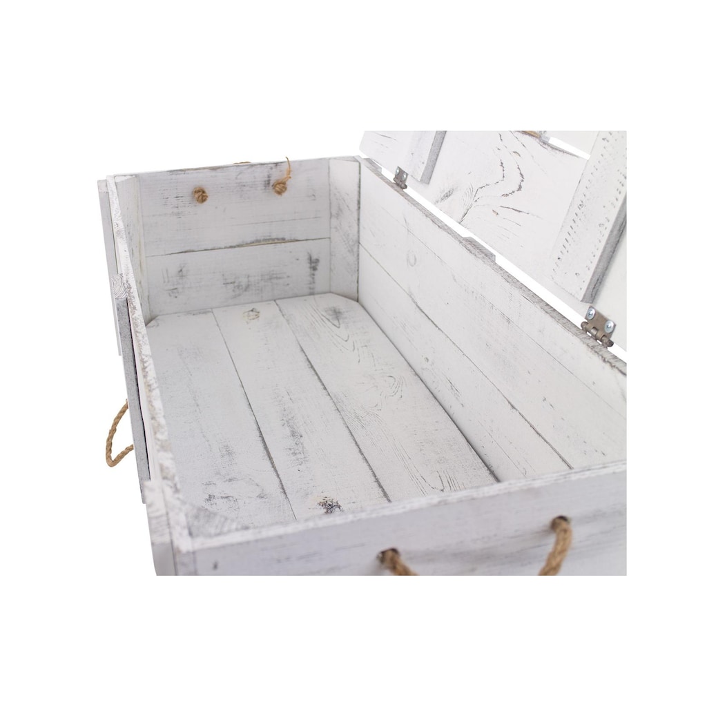 Holz Zollhaus Holzkiste »Vintage Shabby Weiss, 85 x 40 cm«