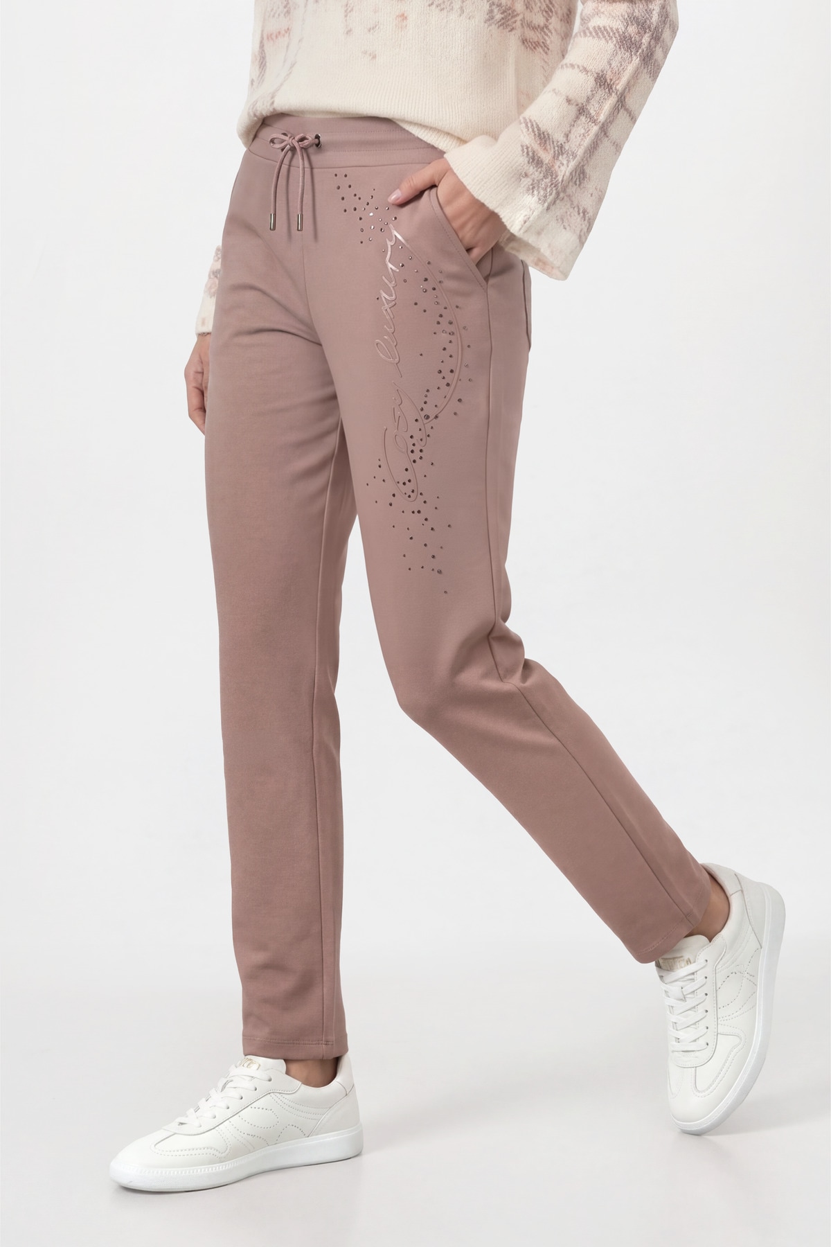 Monari Pantalon sweat »Hose Sweat«  Coupe régulière avec détails en strass
