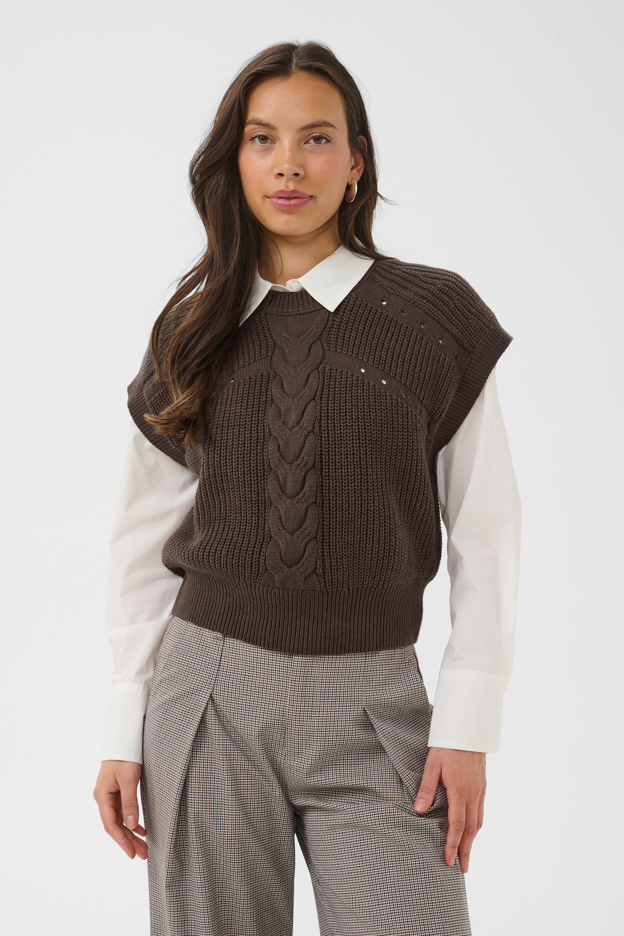 Image of Saint Tropez Pullunder "TruneSZ Vest" Baumwollmischung, Loose fit
