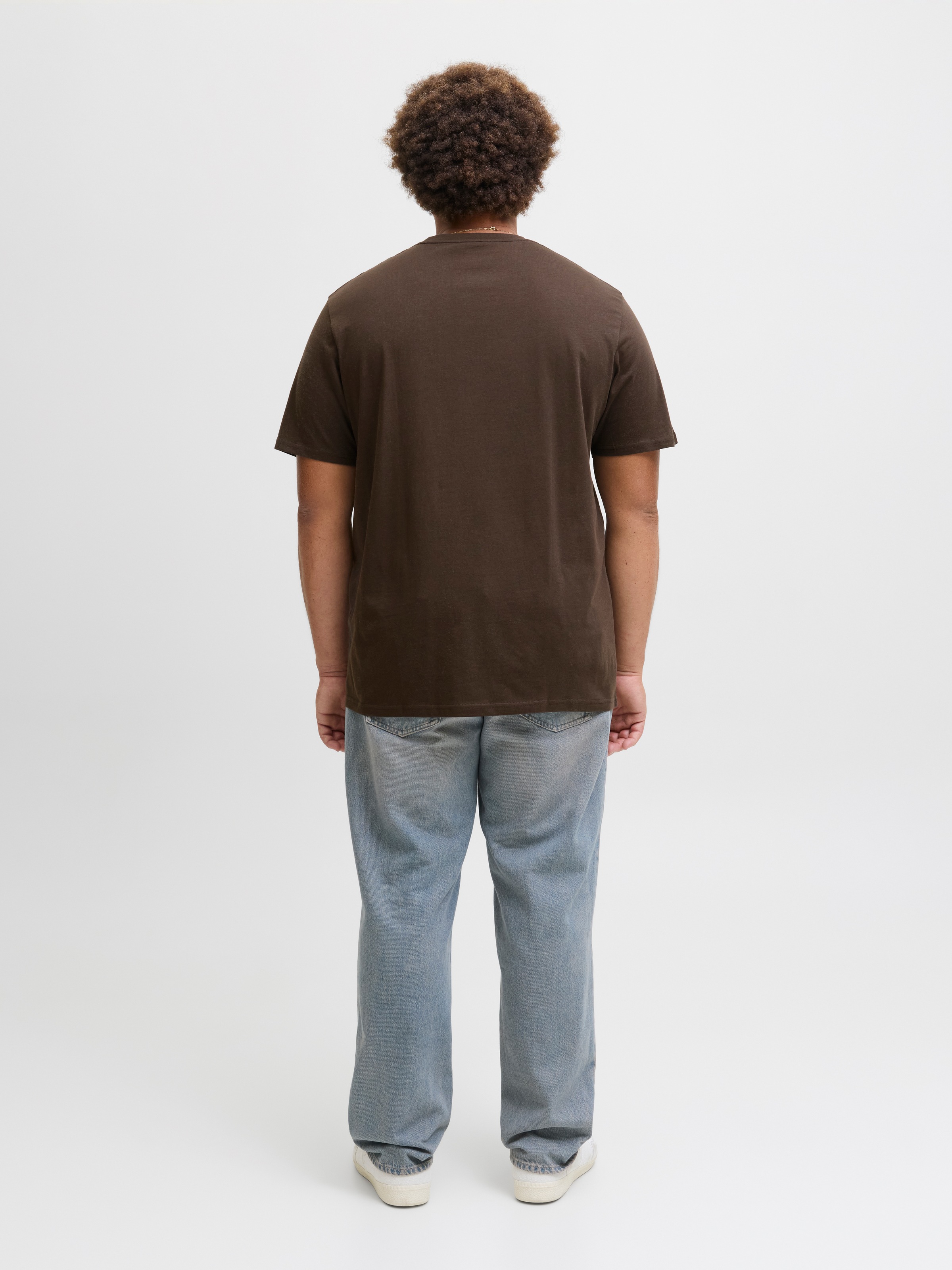 Jack & Jones PlusSize Shirt à col rond »JJESOHO TEE SS CREW NECK NOOS PLS« Baumwolle, regular fit