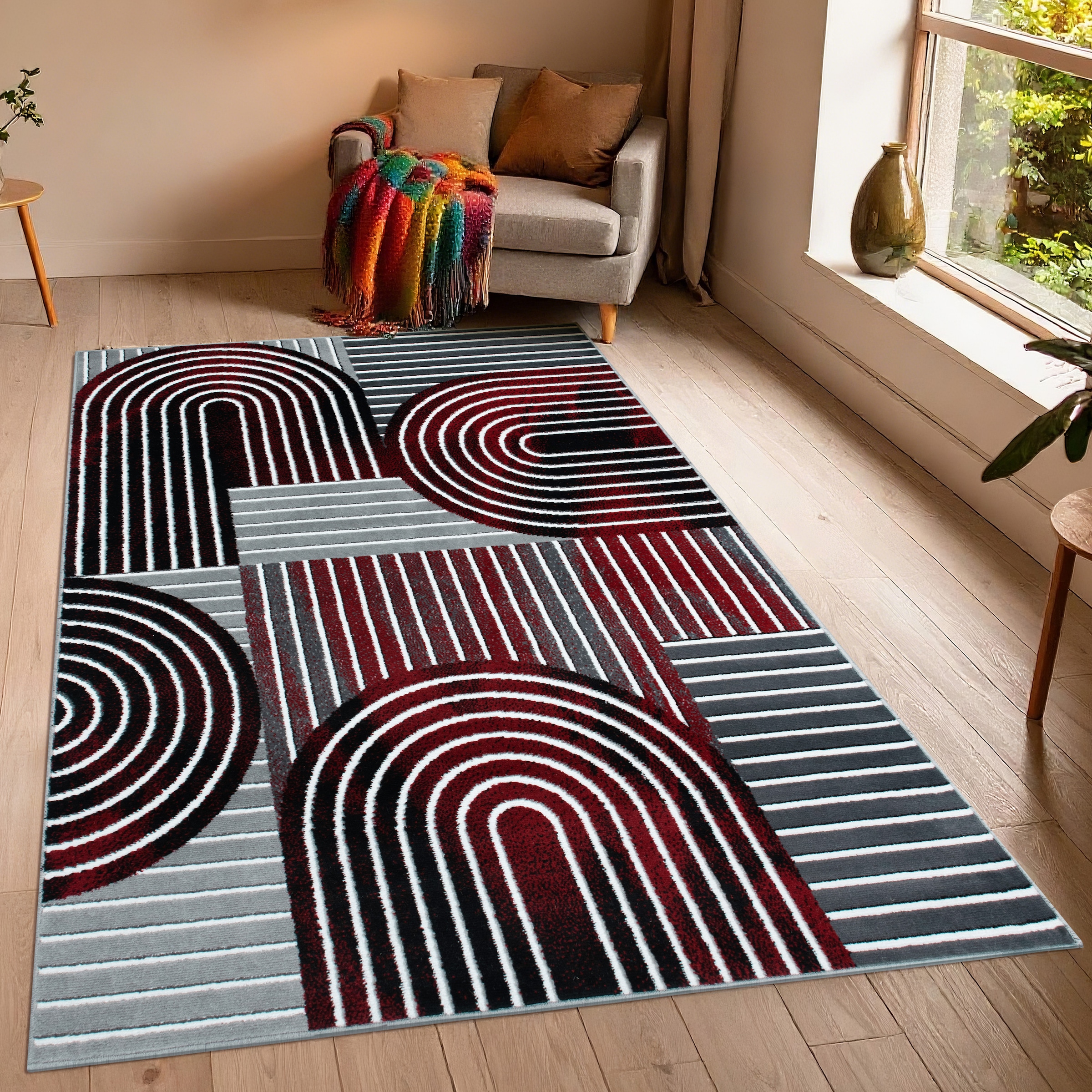 GOODproduct Teppich »Lysandra« rechteckig 8 mm Höhe 3D-Effekt, softer Kurzflor, pflegeleicht, leichter Glanz, Scandi-Look