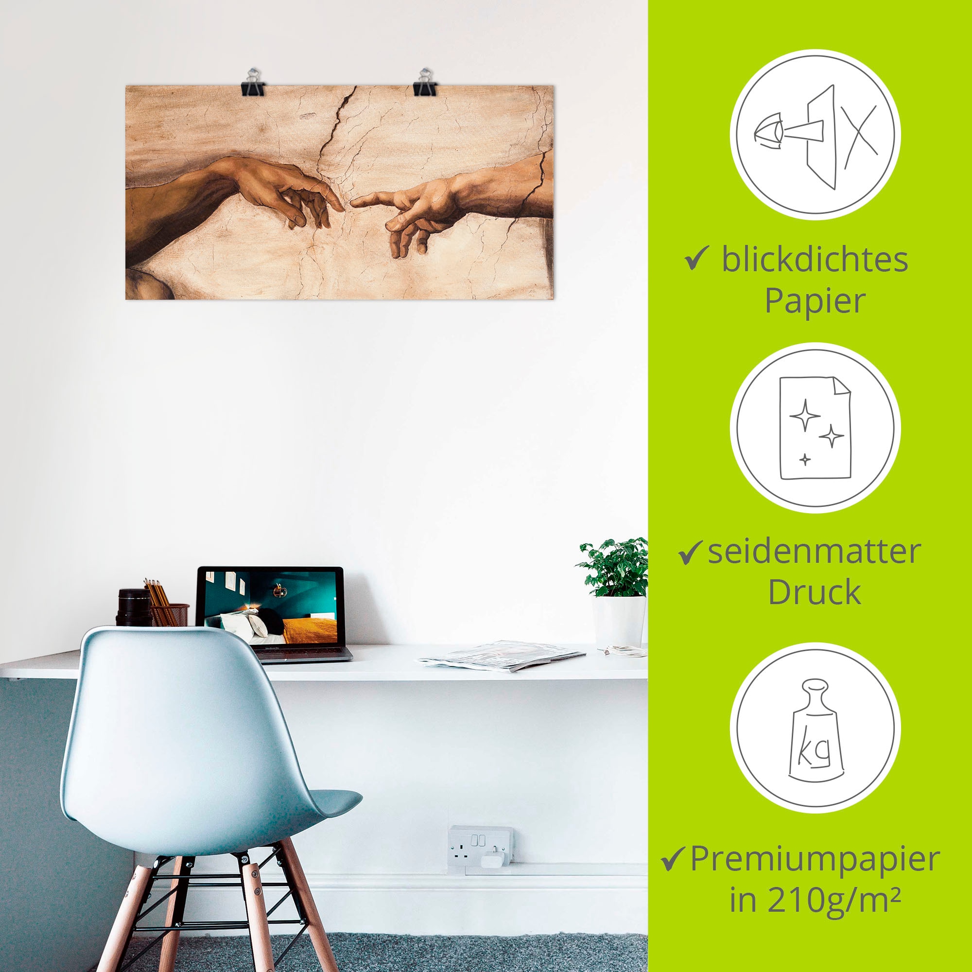 Artland Fresque murale »Hände« 1 cuis tlg. als Alubild, Outdoorbild, Leinwandbild, Poster, Wandaufkleber