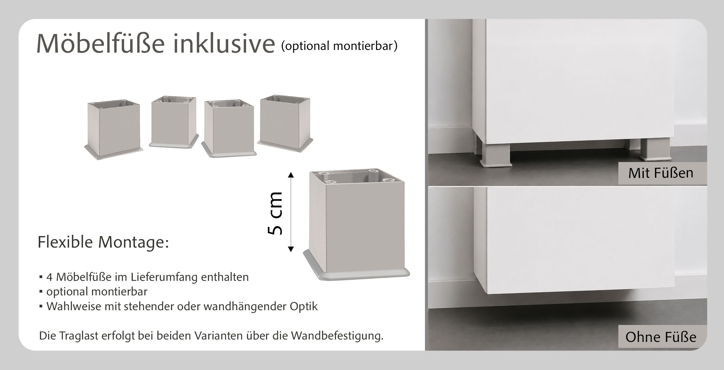 GOODproduct »BOZEN, Unterschrank 40 cm« griffloses Design, Masse (B/T/H): 40/35/79 cm