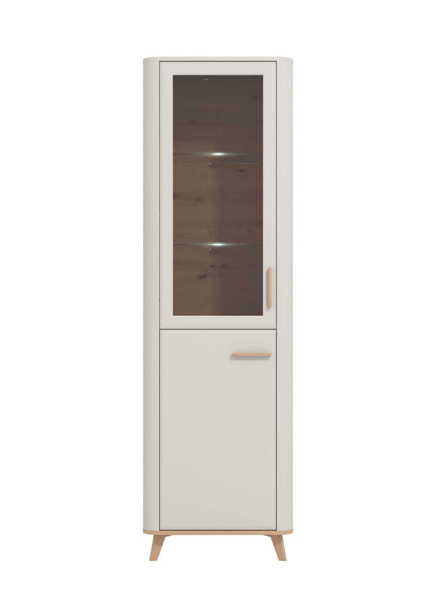 Home affaire Vitrine »Darwen Vitrinenschrank, Glasschrank, Standvitrine, Highboard/Sideboard« 2 Türen, 4 Einlegeböden, 5 Fächer, Gesamtmasse (B/T/H): 58/40/193 cm