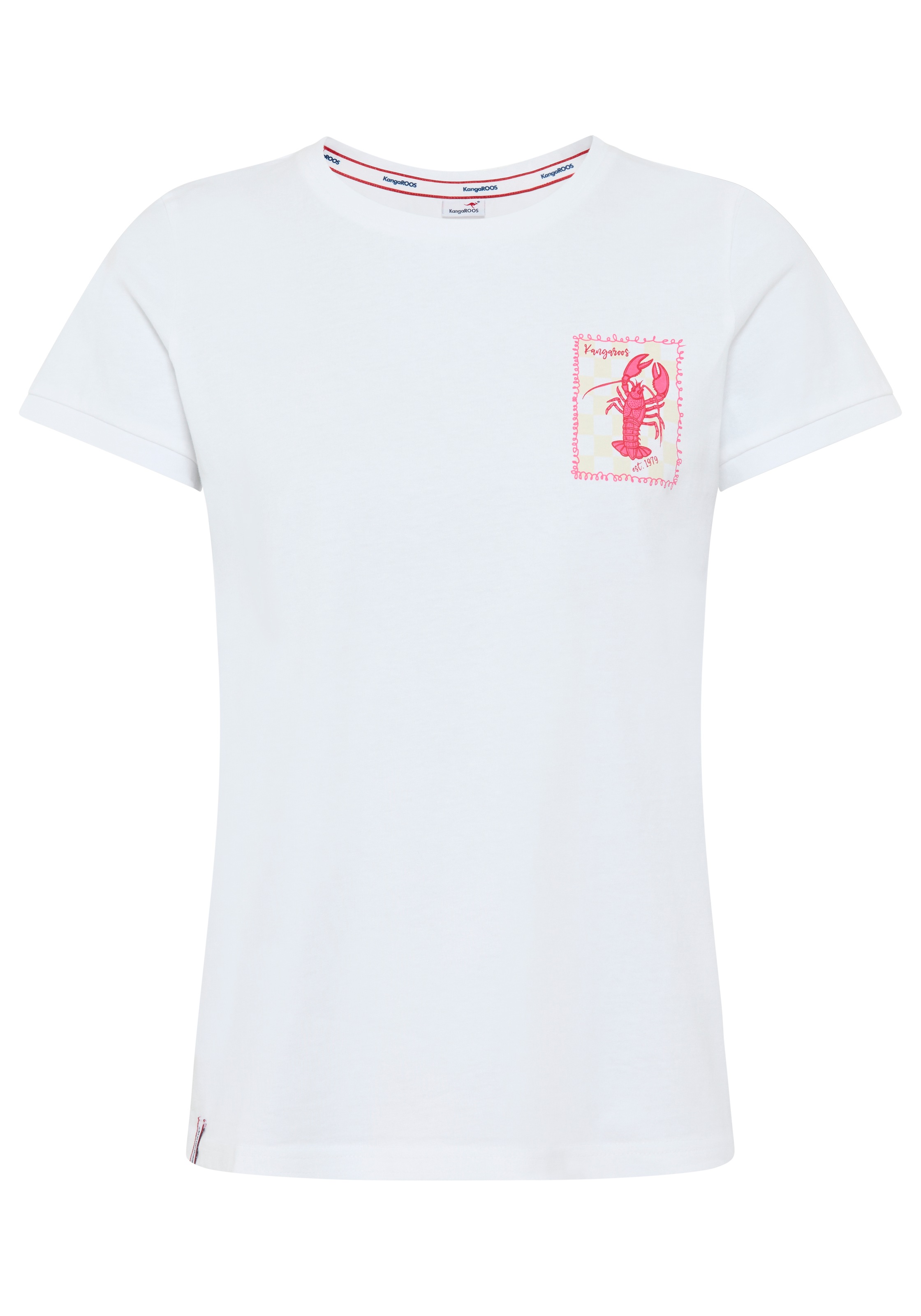 KangaROOS T-Shirt schmaler Schnitt, Kurzarm, mit Rundhalsausschnitt