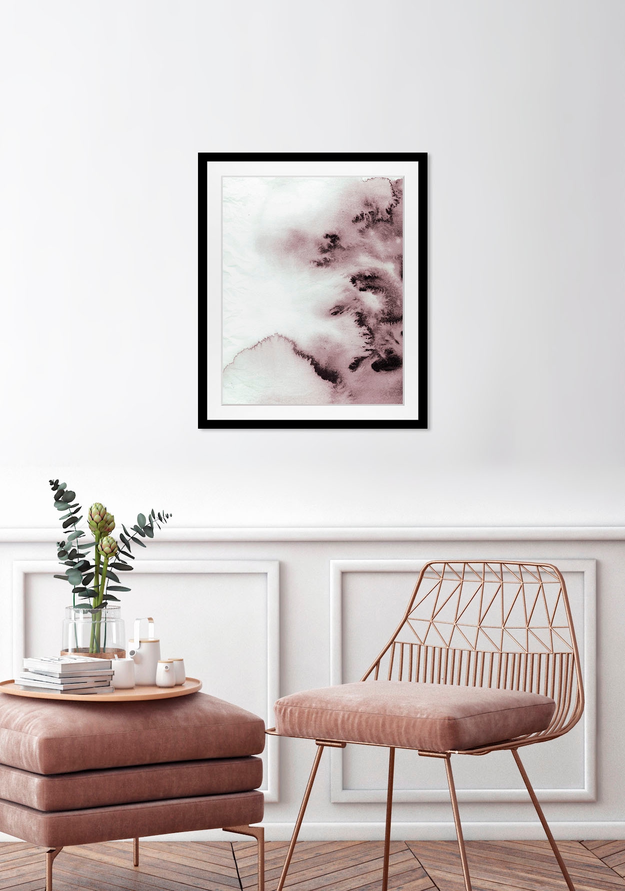 Image of queence Bild "Halim" Abstrakt Figuren Kunst 1 Stk. tlg. HD Premium Poster-Druck inkl. Holzrahmen
