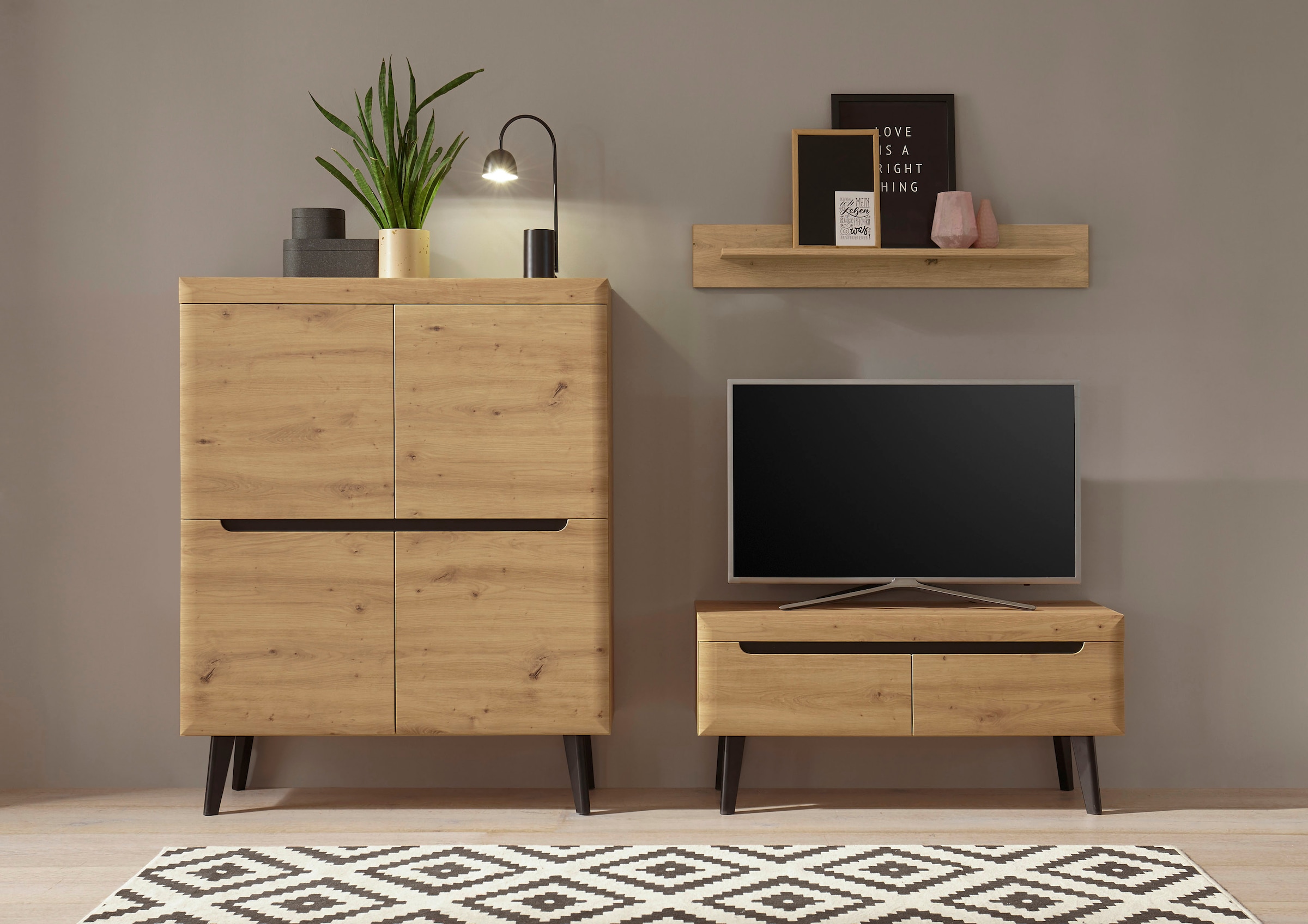 Image of Home affaire Wohnwand "Torge, Anbauwand, Schrankwand, Mediawand, Wohnzimmer-Set" 3 Stk. tlg.