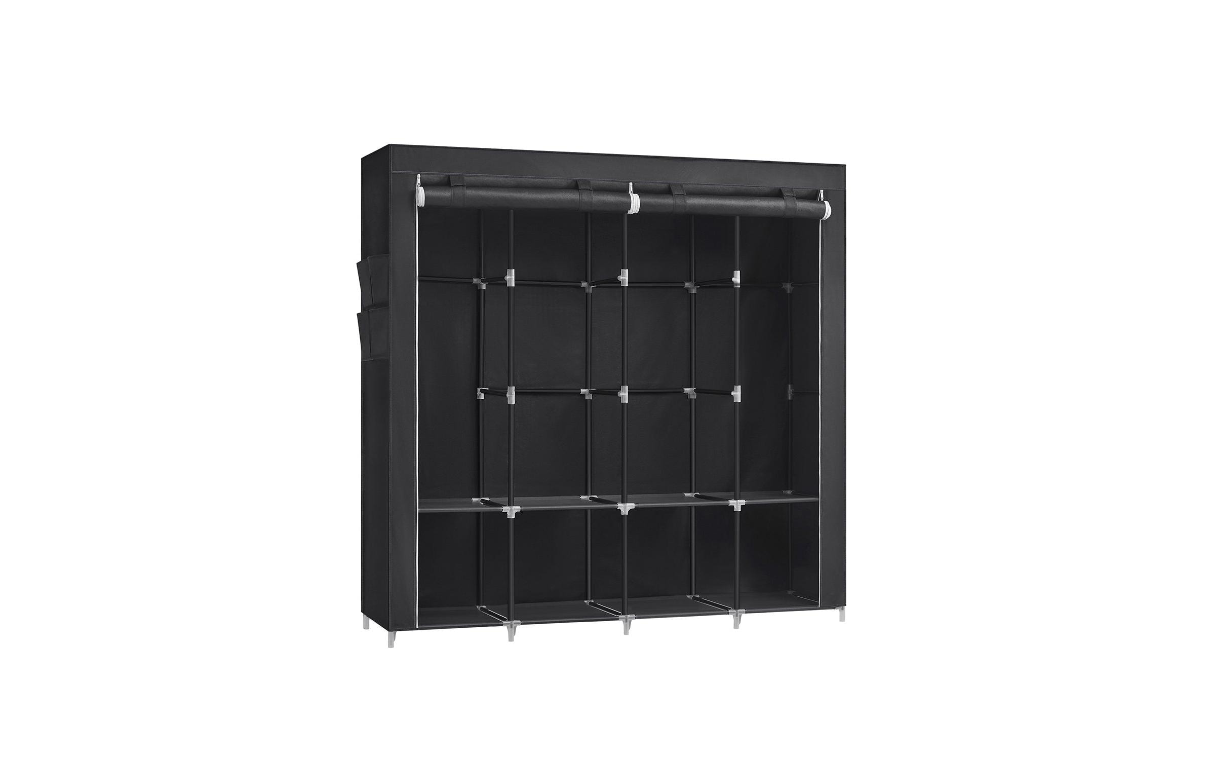 SONGMICS Armoire en tissu Armoire en tissu spacieuse avec 4 tringles à vêtements et poches latérales