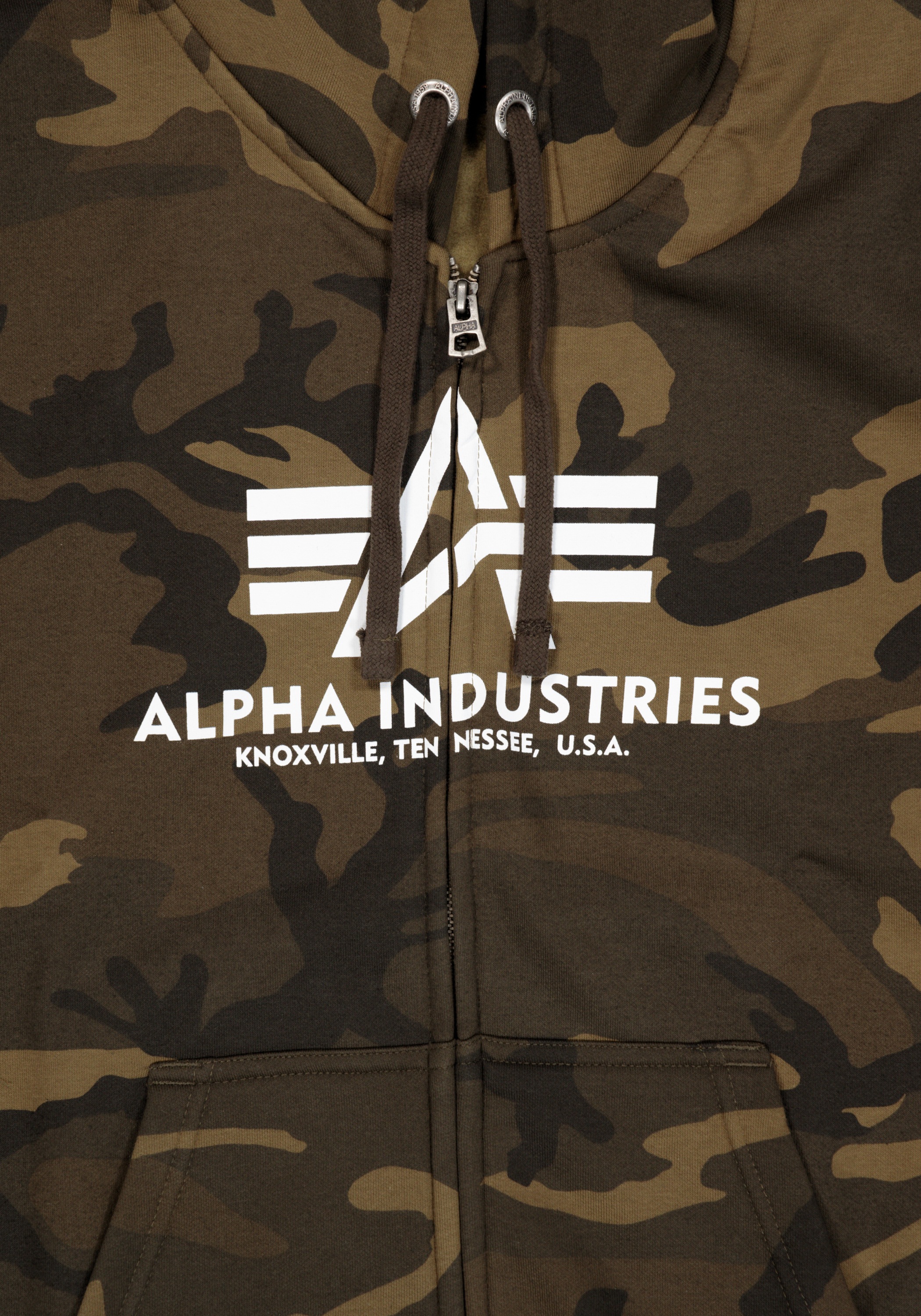 Alpha Industries Hoodie »Basic Zip Hoodie Camo Kapuzensweatshirt«