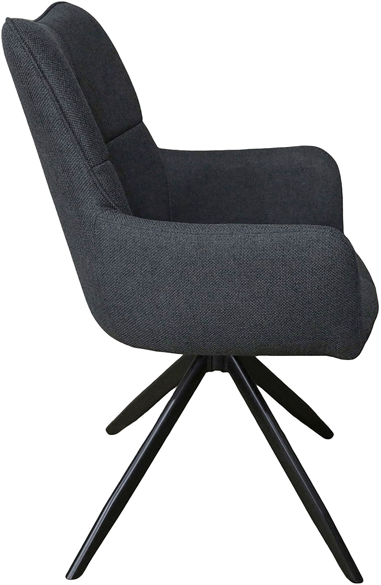 byLIVING Chaise de salle à manger »HAMILTON« (Ensemble) 2 cuisWebstoff, bis 110 kg, 360° drehbar, Schaumstoff, 4er Kreuzgestell