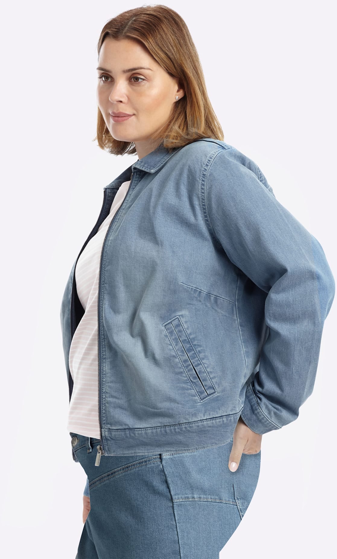 Sheego Blazer en jean »Jeansblazer«