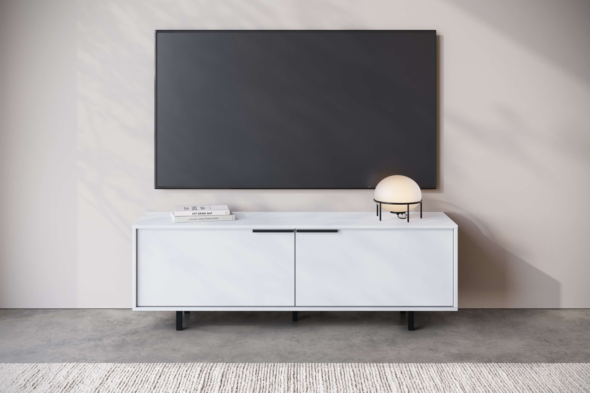 Image of GOODproduct Lowboard "Dinant" TV-Kommode mit 2 Klappen, Kabeldurchführung, Breite 150 cm, Höhe 50 cm