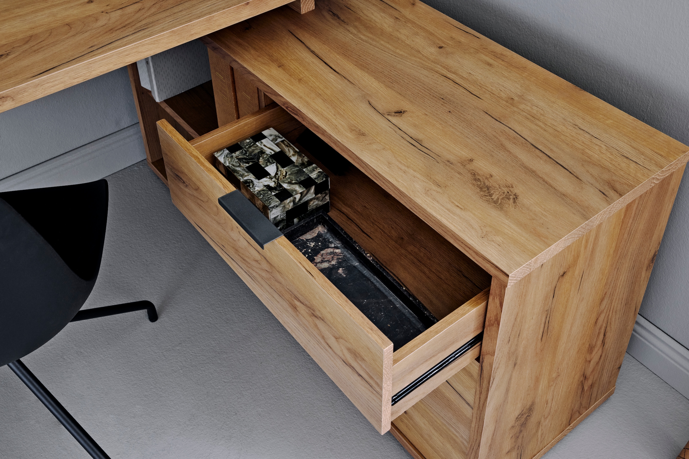 Jahnke Bureau d'angle »LOOP C 150 E« 1 cuis tlg. bureau d'angle, montage réversible, beaucoup de rangement
