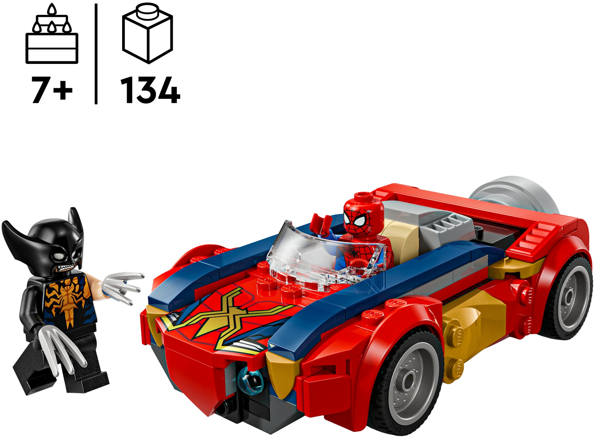 LEGO® Konstruktionsspielsteine »Spider-Man Auto vs. Venomized Wolverine (76336), LEGO Super Heroes« Made in Europe
