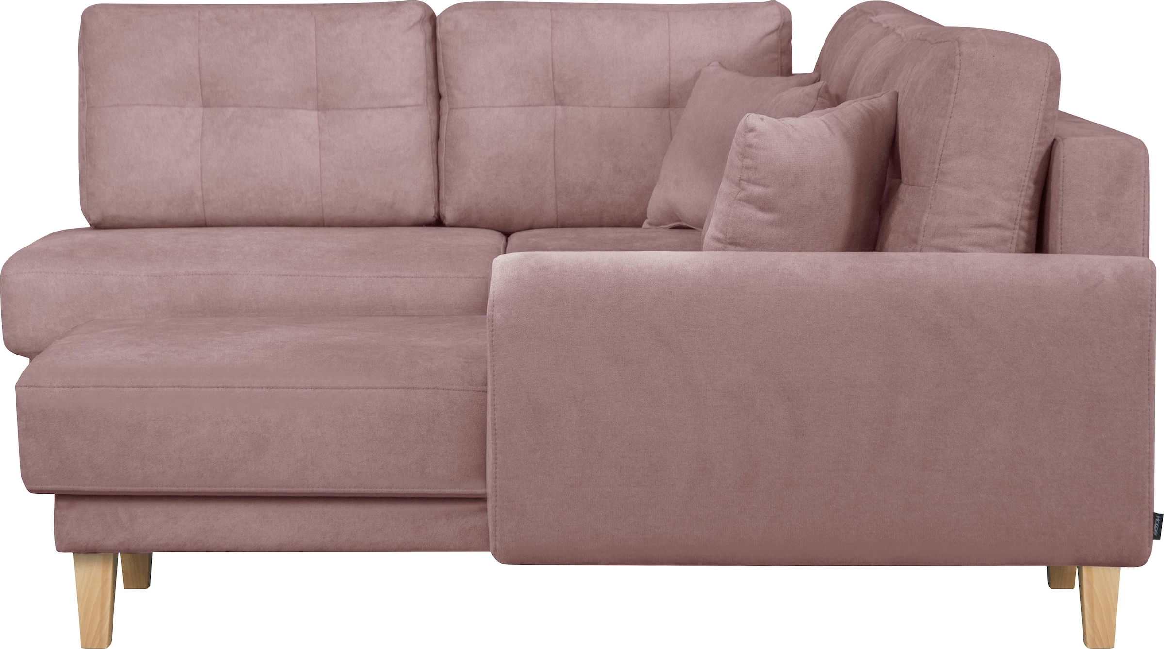 Home affaire Wohnlandschaft »TRIPLO U-Form wahlweise mit Schlaffunktion, B/T/H: 310/192/90 cm«, Schlafsofa, auch mit Bettkasten, Steppung im Rückenkissen