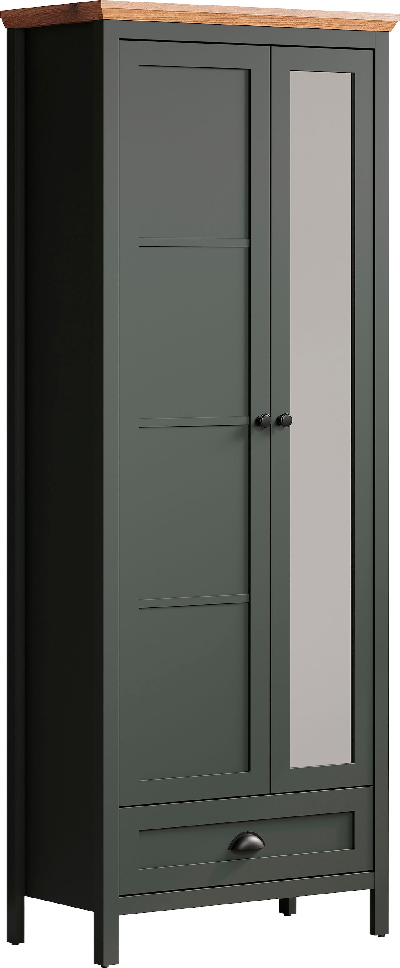 Home affaire Armoire vestiaire »Vienna« 1 cuis tlg. Garderobenschrank, 2 Türen, 1 Schubkasten & Vollauszug 77/39/198 cm