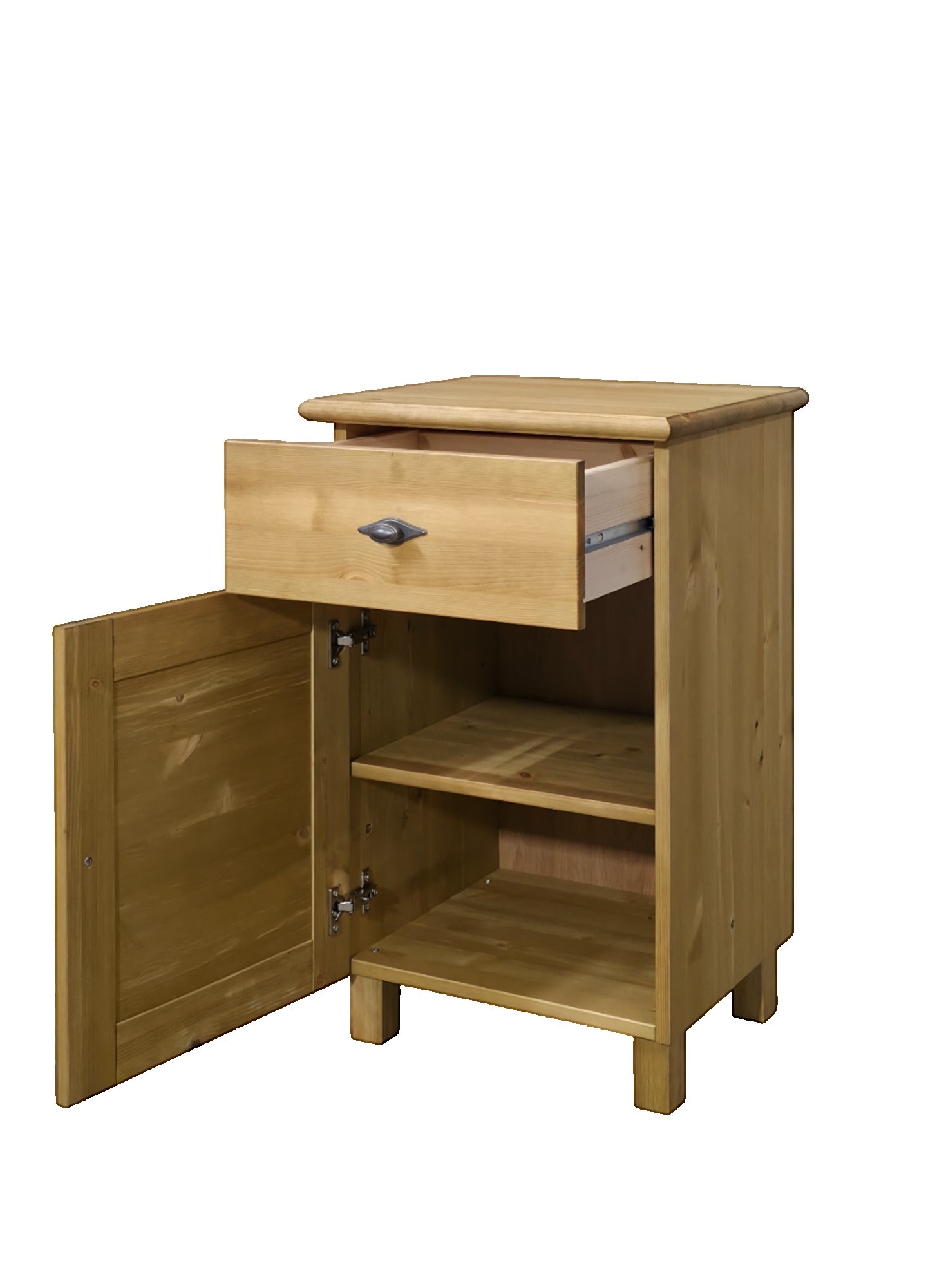 GOODproduct Unterschrank »Rauna« aus massiver Kiefer, Breite 44 cm, Rillenoptik, made in EU