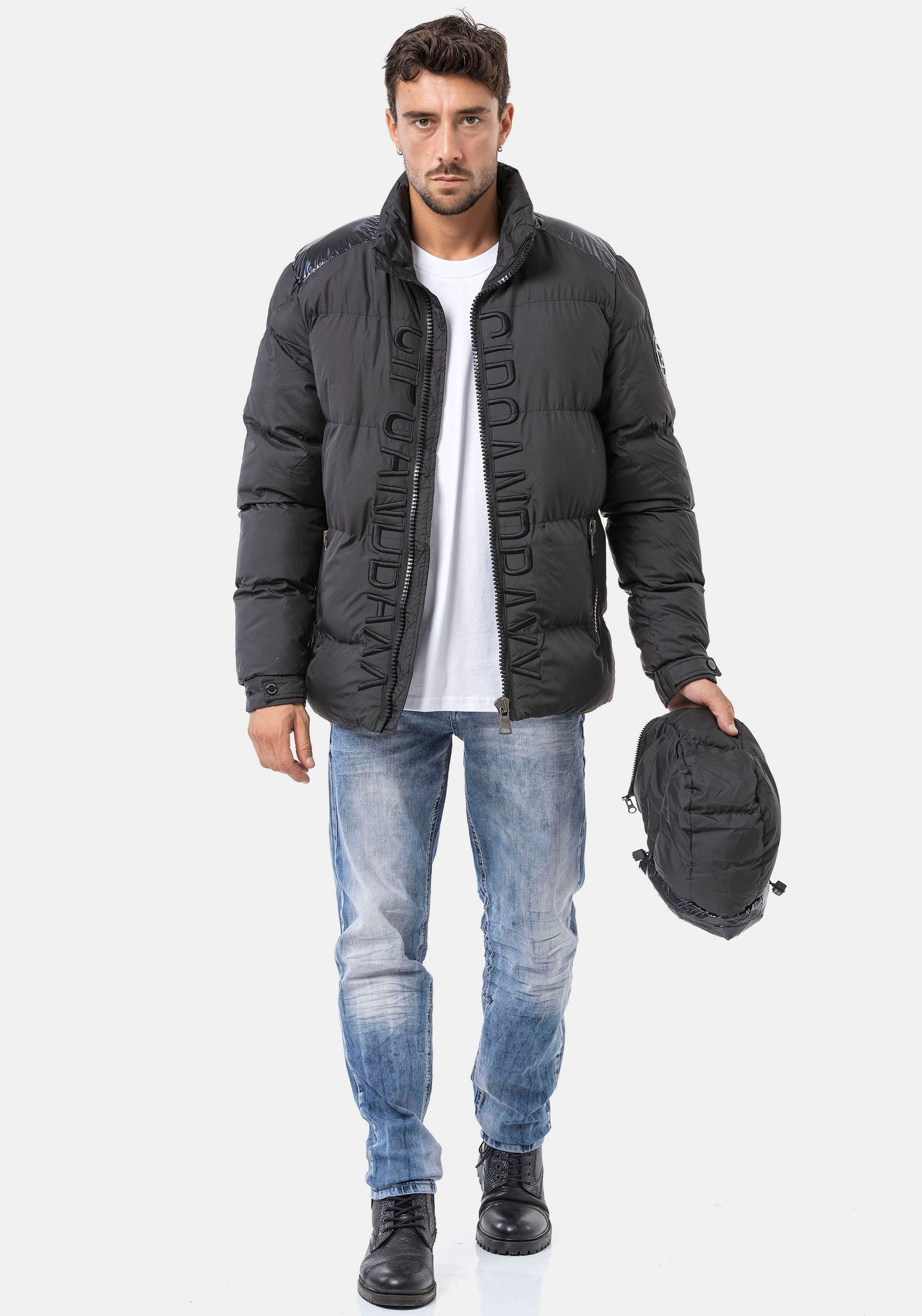 Cipo & Baxx Steppjacke mit Kapuze