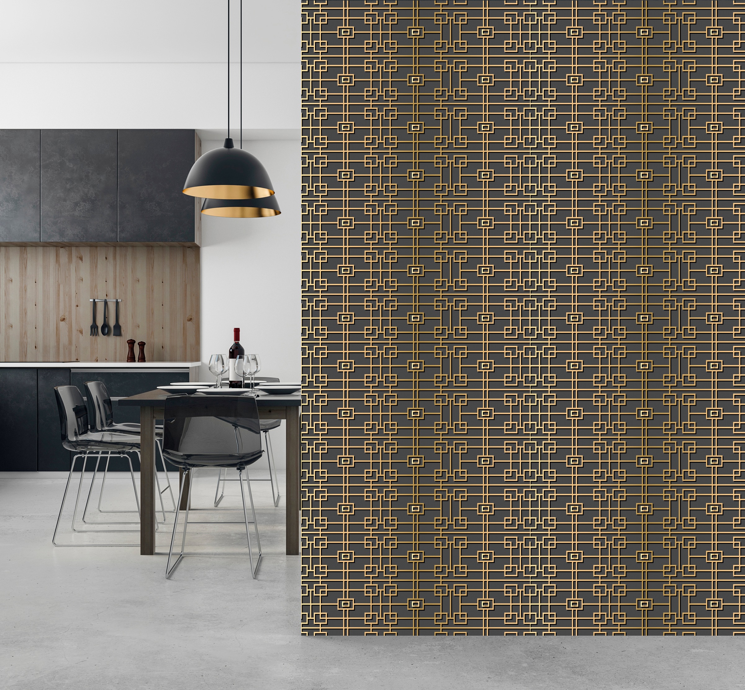 queence Papier peint vinyle »Hellin« imprimé 90x250cm, selbstklebend, kinderleichte Anbringung, , Sticker