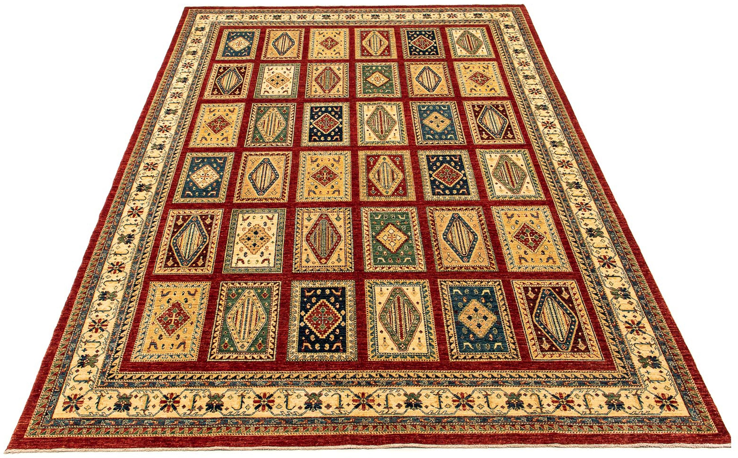 Image of morgenland Orientteppich »Ziegler - Bachtiari - 411 x 307 cm - dunkelrot«, rechteckig, 6 mm Höhe, Wohnzimmer, Handgeknüpft, Einzelstück mit Zertifikat bei Ackermann Versand Schweiz