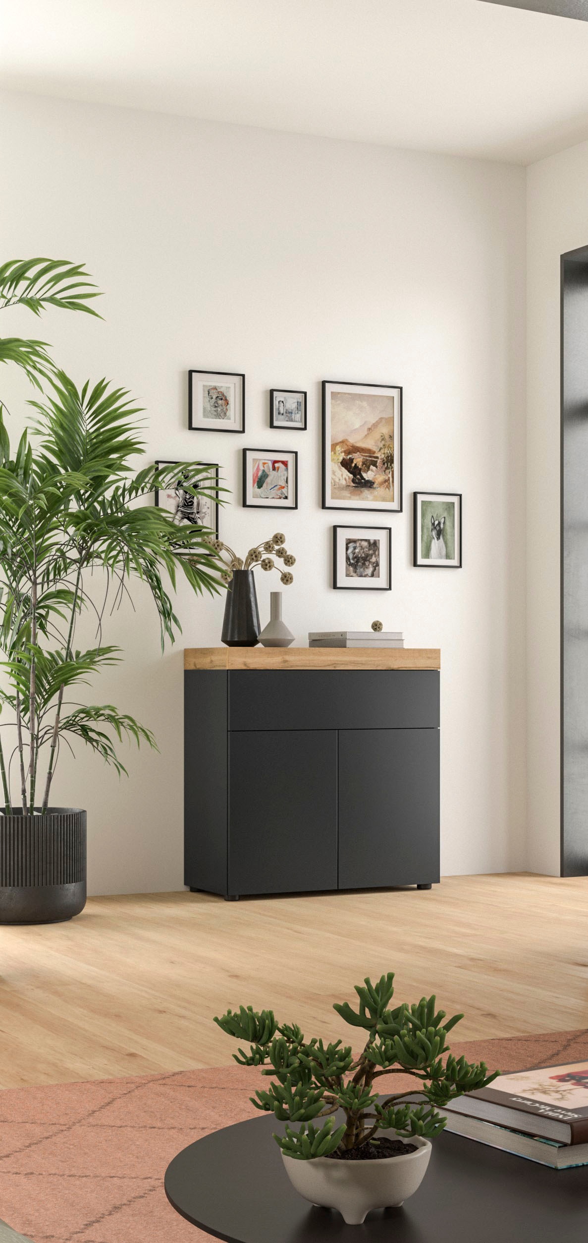 GOODproduct Commode »MAMBO, TOPSELLER!, Breite 77cm, 2 Türen, 1 Einlegeboden, 1 Schubkasten« 1 cuis tlg. Commode, buffet, salon, chambre à coucher