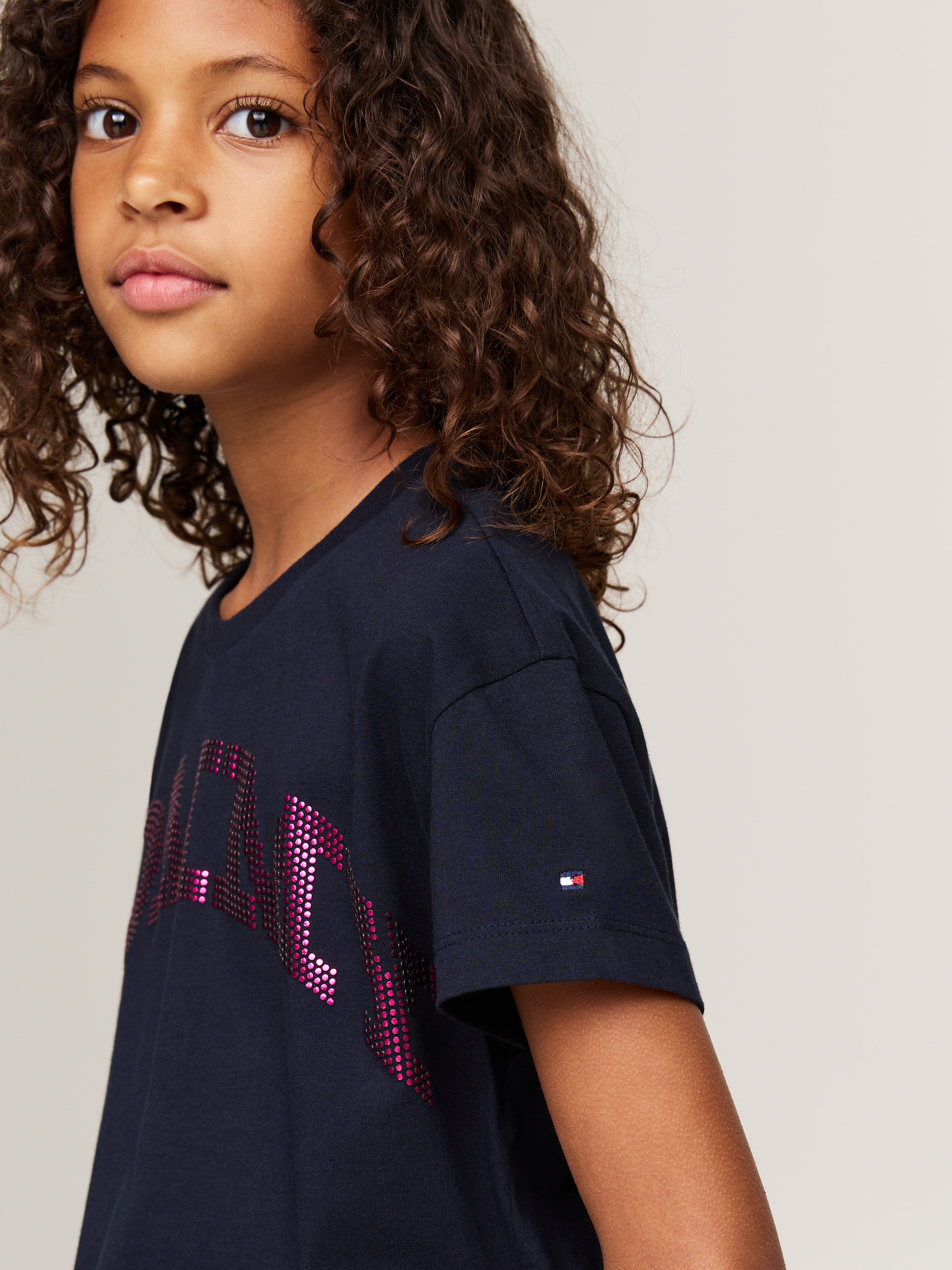 Tommy Hilfiger T-Shirt »TOMMY DOT FOIL TEE SS«, mit Foliendruck