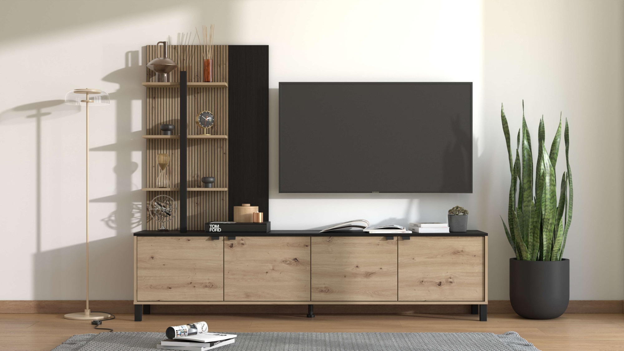 Image of Home affaire Wohnwand "Margate inkl.TV-Board und Standregal"