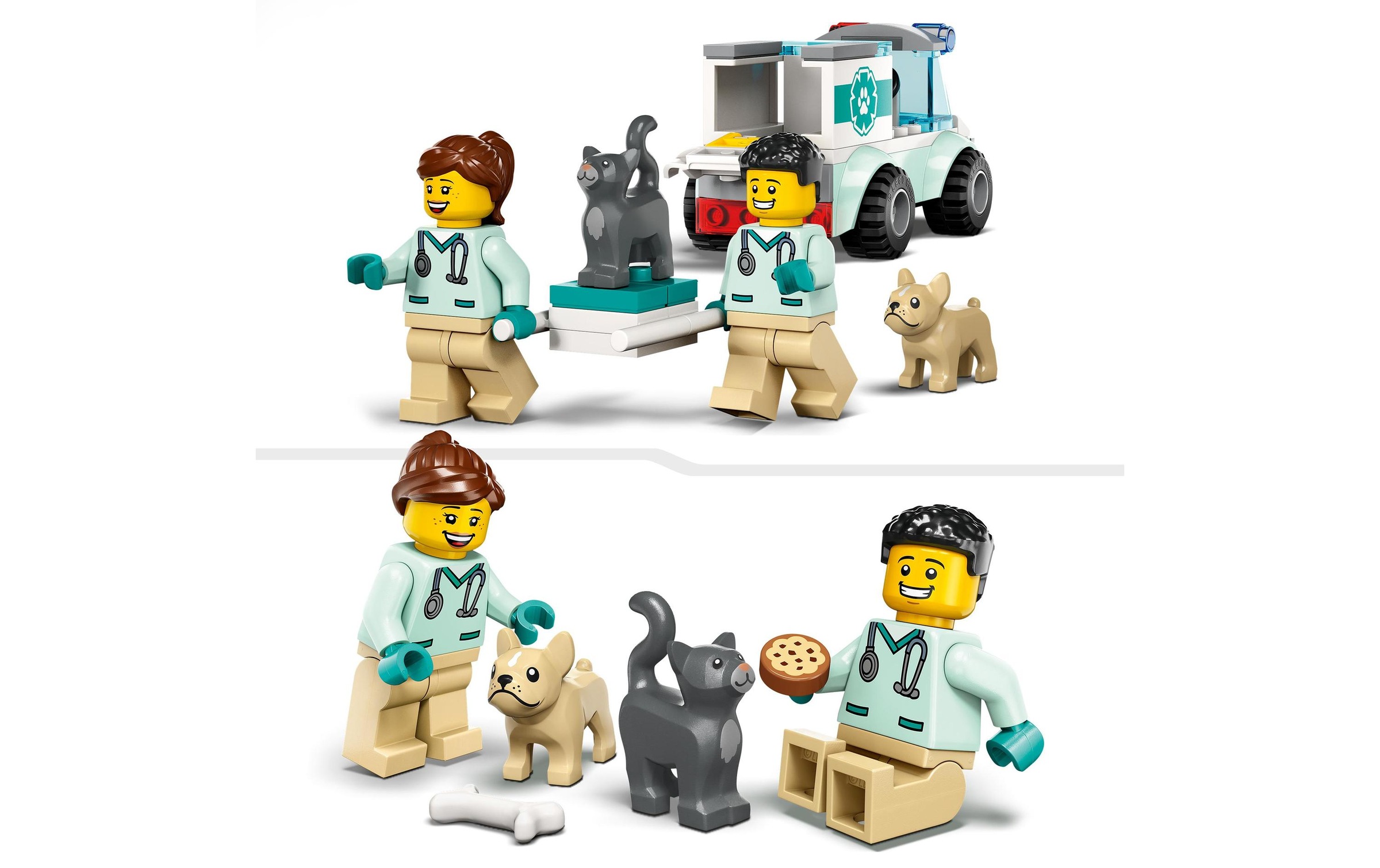 LEGO® Konstruktionsspielsteine »Tierrettungswagen«, (58 St.)