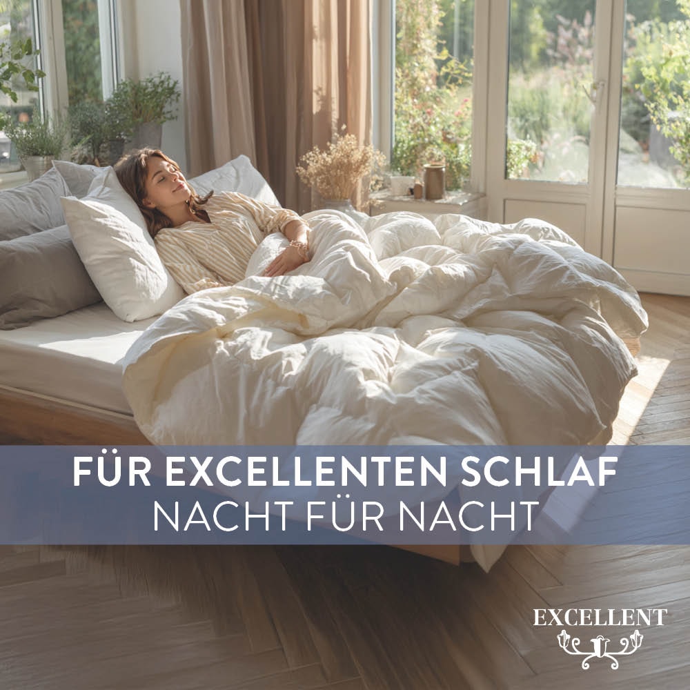 Excellent 3-Kammer-Kopfkissen »Florenz«, Füllung: 100% Gänsedaunen (Aussenkammern), Bezug: 100% Baumwolle, (1 St.), hergestellt in Deutschland, allergikerfreundlich