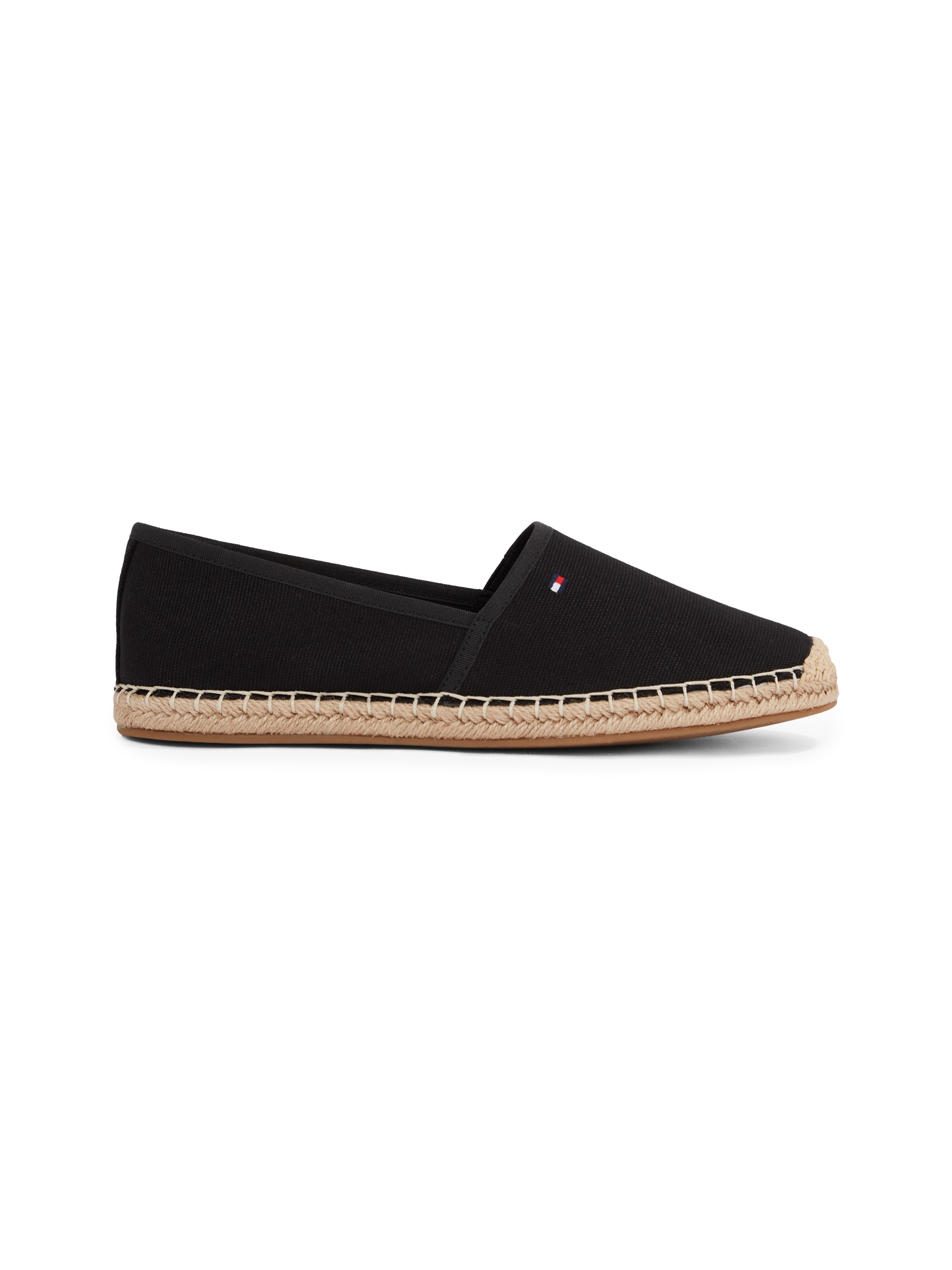 Tommy Hilfiger Espadrille »FLAG CANVAS ESPADRILLE«  ,Slipper, Flats, Bequemschuh, Jutebezug und Ziernähten, schmale Form
