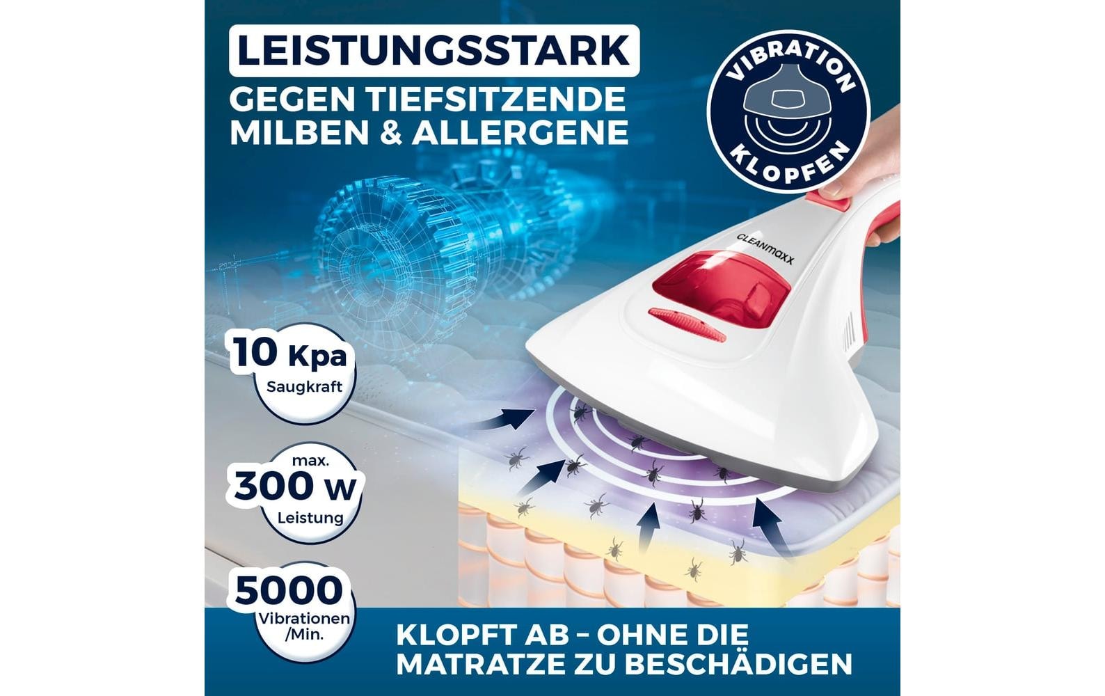 CLEANmaxx Appareil de nettoyage de matelas »mit UV-C-Licht 300W«