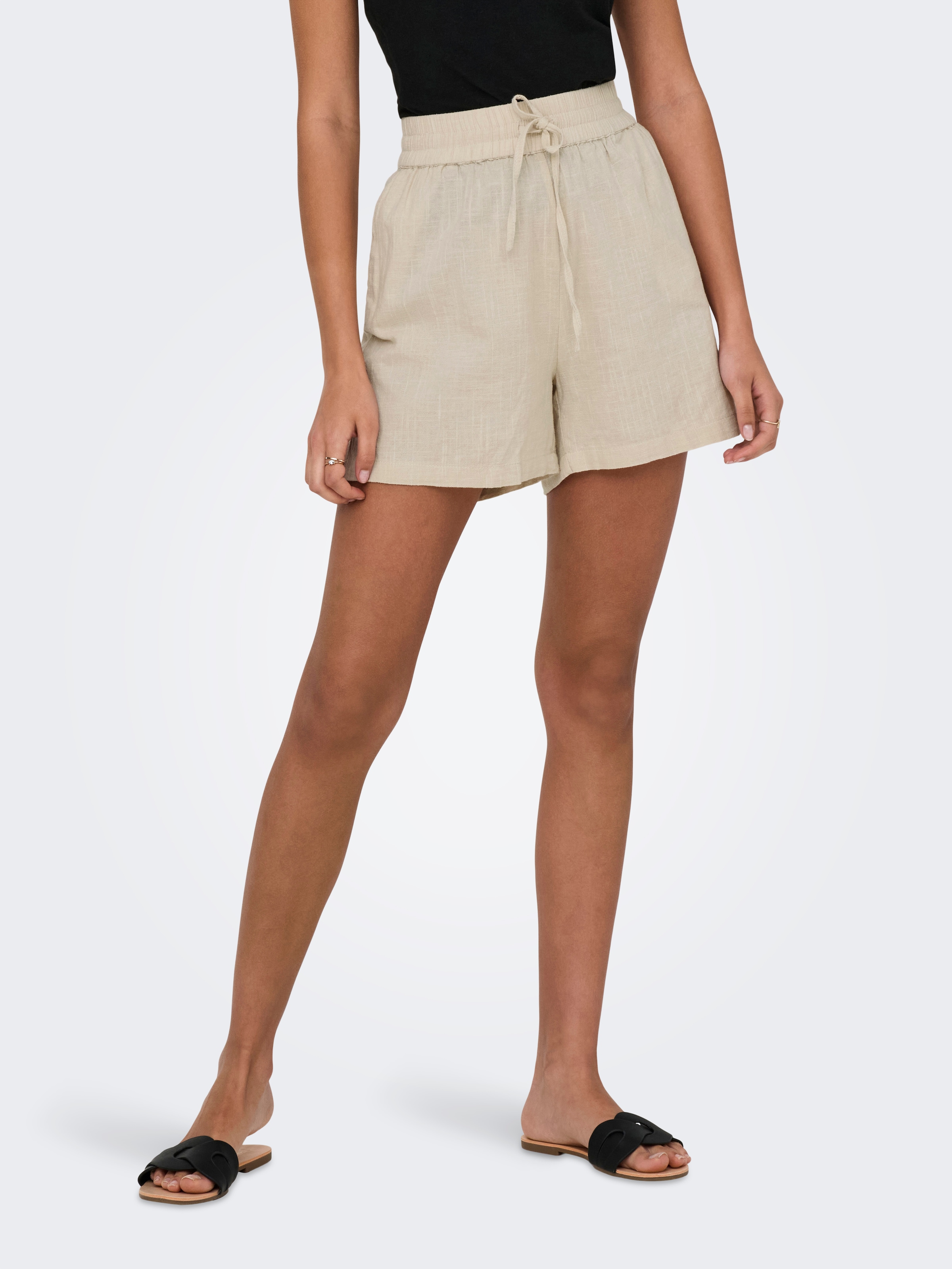 Image of ONLY Shorts "ONLTIZANA STRING COTTON SHORTS WVN" Baumwolle, loose fit