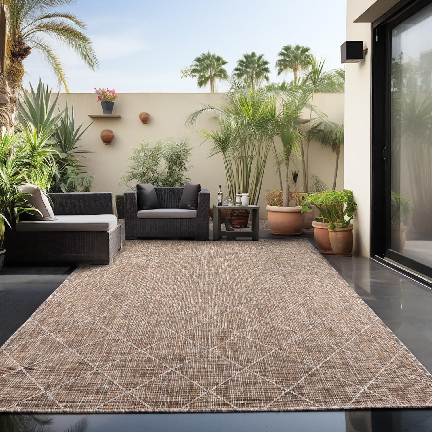 Image of Ayyildiz Teppiche Outdoorteppich "ZAGORA 4512" rechteckig 5 mm Höhe Läufer, Pflegeleicht / Strapazierfähig / In- und Outdoor geeignet