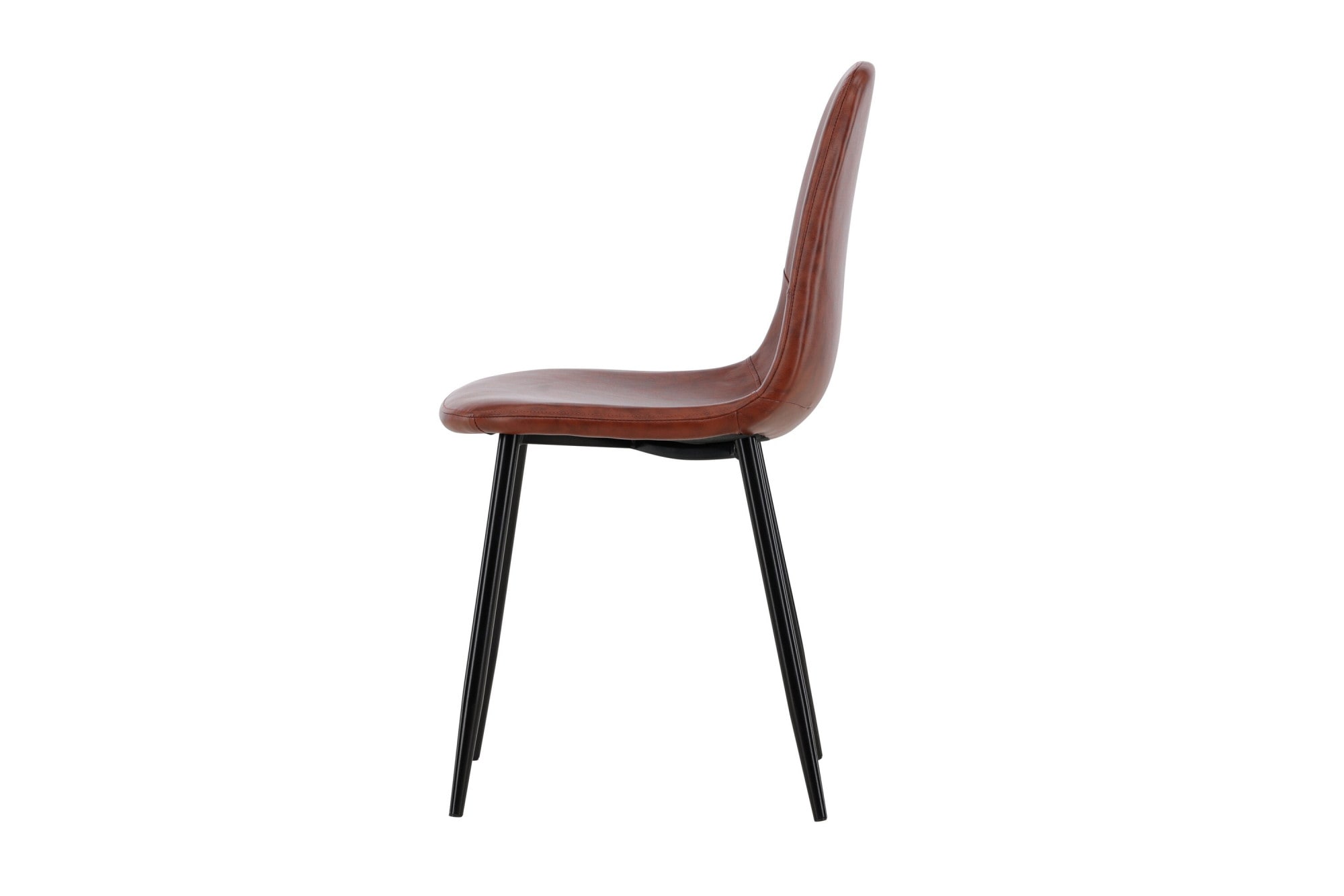 Venture Home Chaise de salle à manger »Polar, 2er-Set Esszimmerstühle in Braun-PU, 150 kg belastbar« () 2 cuischaise rembourrée, aspect cuir, pieds en métal, arrondi, élégant