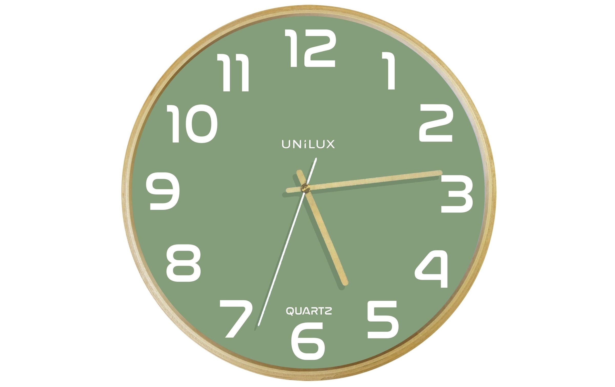 Image of Wanduhr "Wanduhr BALTIC grün" Holzart: Buche