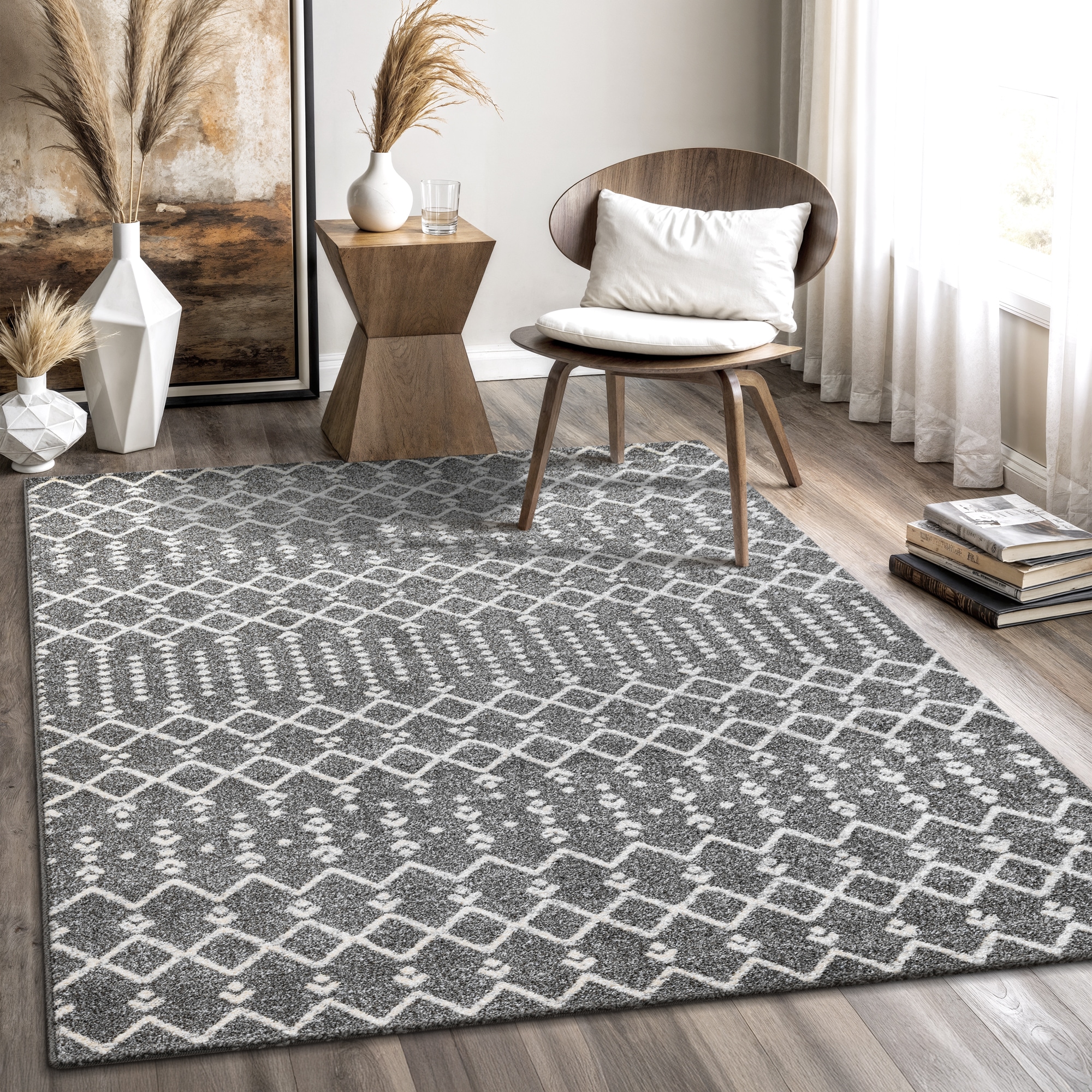 Sanat Teppich »Boho 8203  , auch als Läufer und in Rund« rechteckig 10 mm Höhe Kurzflor, robust, Boho, Scandic, für Fussbodenheizung geeignet