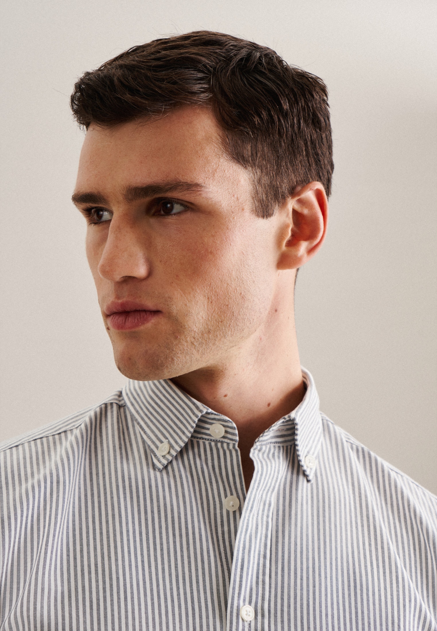 seidensticker Businesshemd »Schwarze Rose« Regular 1/1 Button-Down-Kragen Streifen